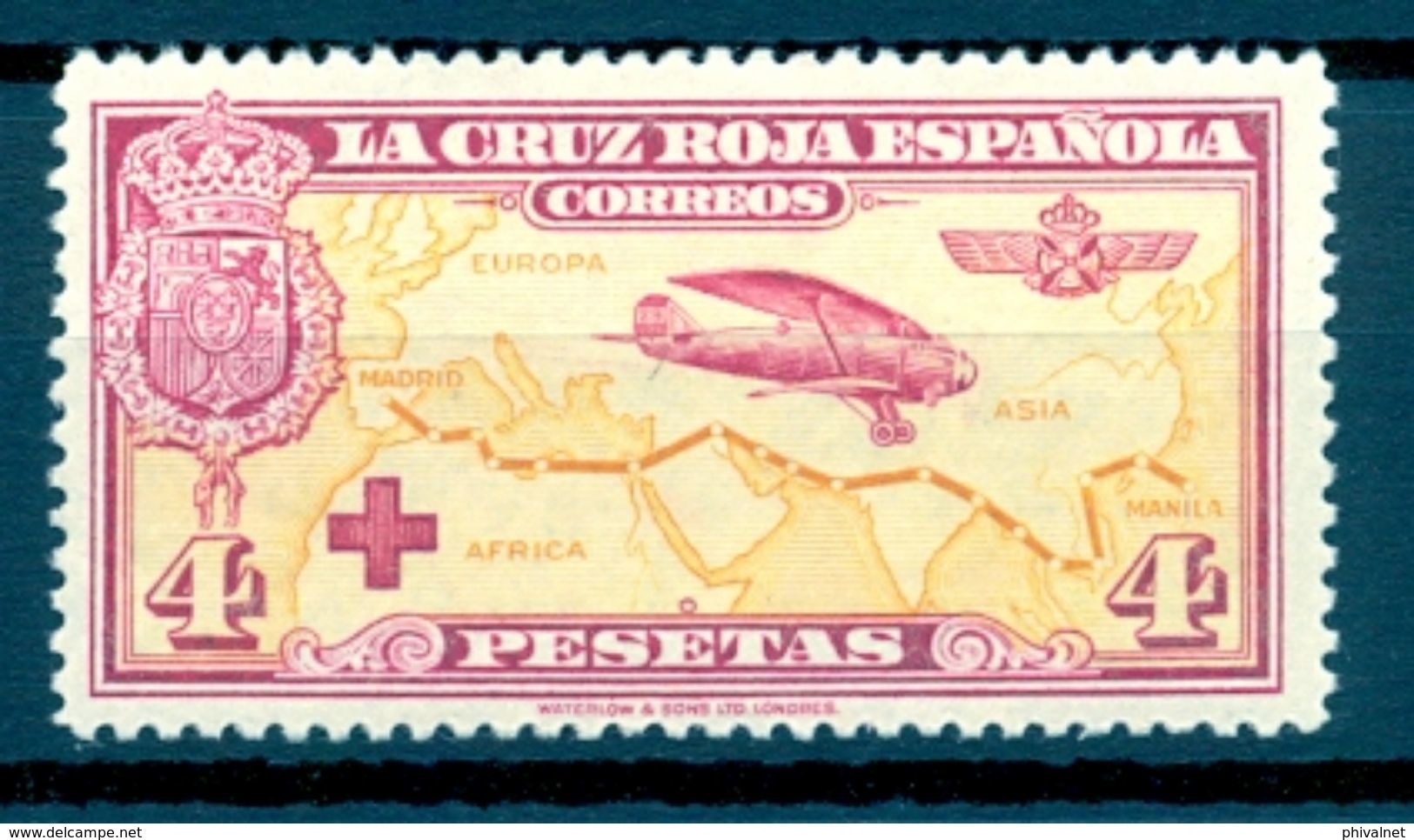 1926 , PRO CRUZ ROJA ESPAÑOLA , ED. 348 * , AVIÓN " BREGUET - 19 " - Nuevos