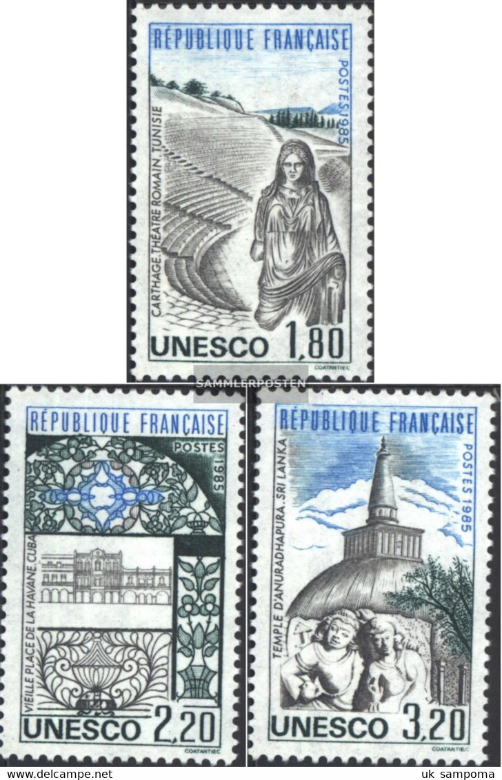 France DB34-DB36 (complete Issue) Unmounted Mint / Never Hinged 1985 UNESCO - Buildings - Unused Stamps