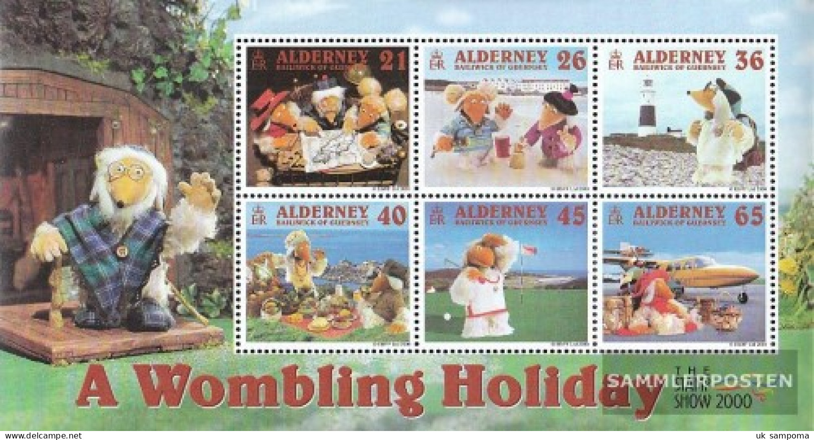 United Kingdom - Alderney Block7 (complete Issue) Unmounted Mint / Never Hinged 2000 Wombles - Alderney