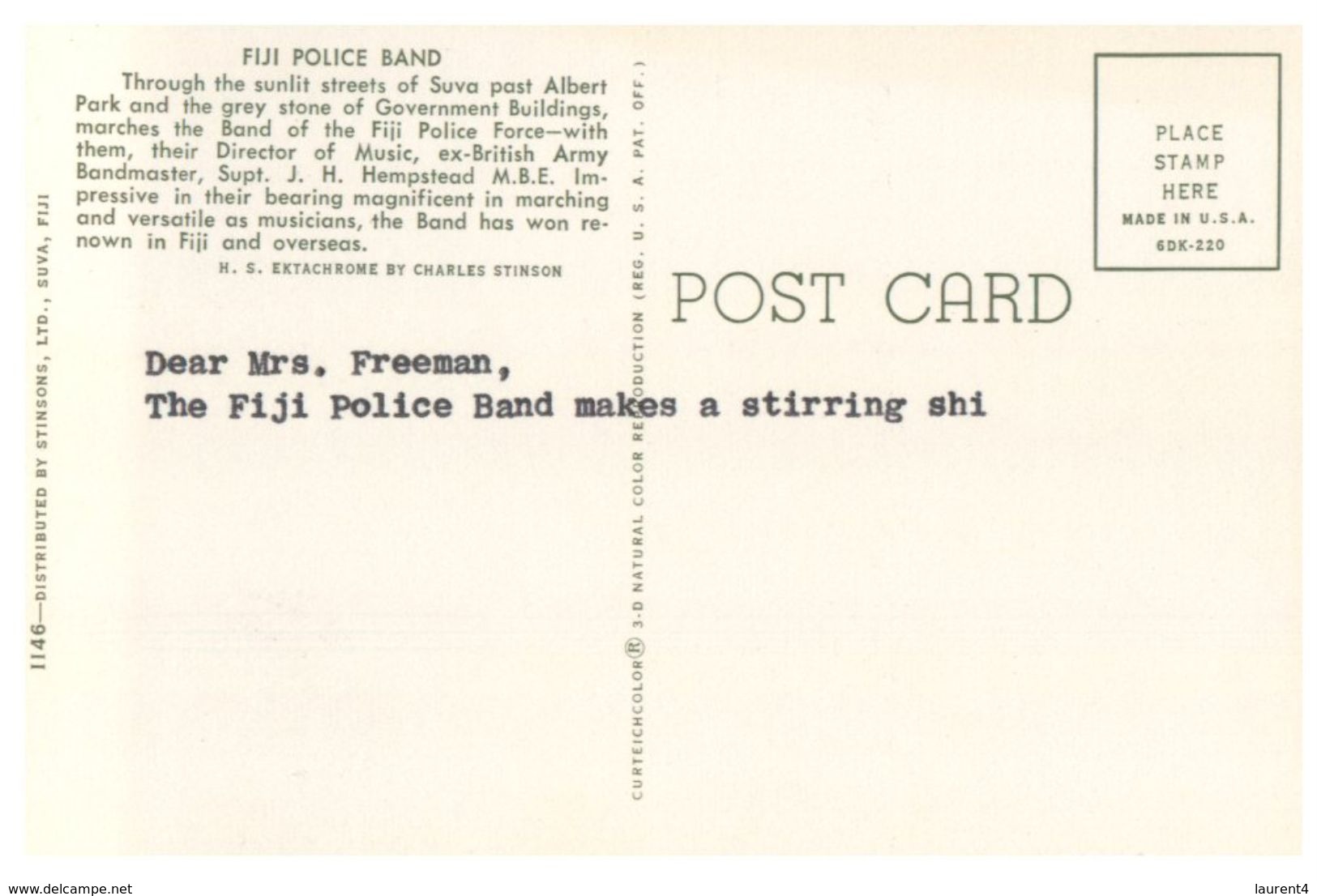 (PF 695) Fiji - Police Band (2 Cards) - Fiji