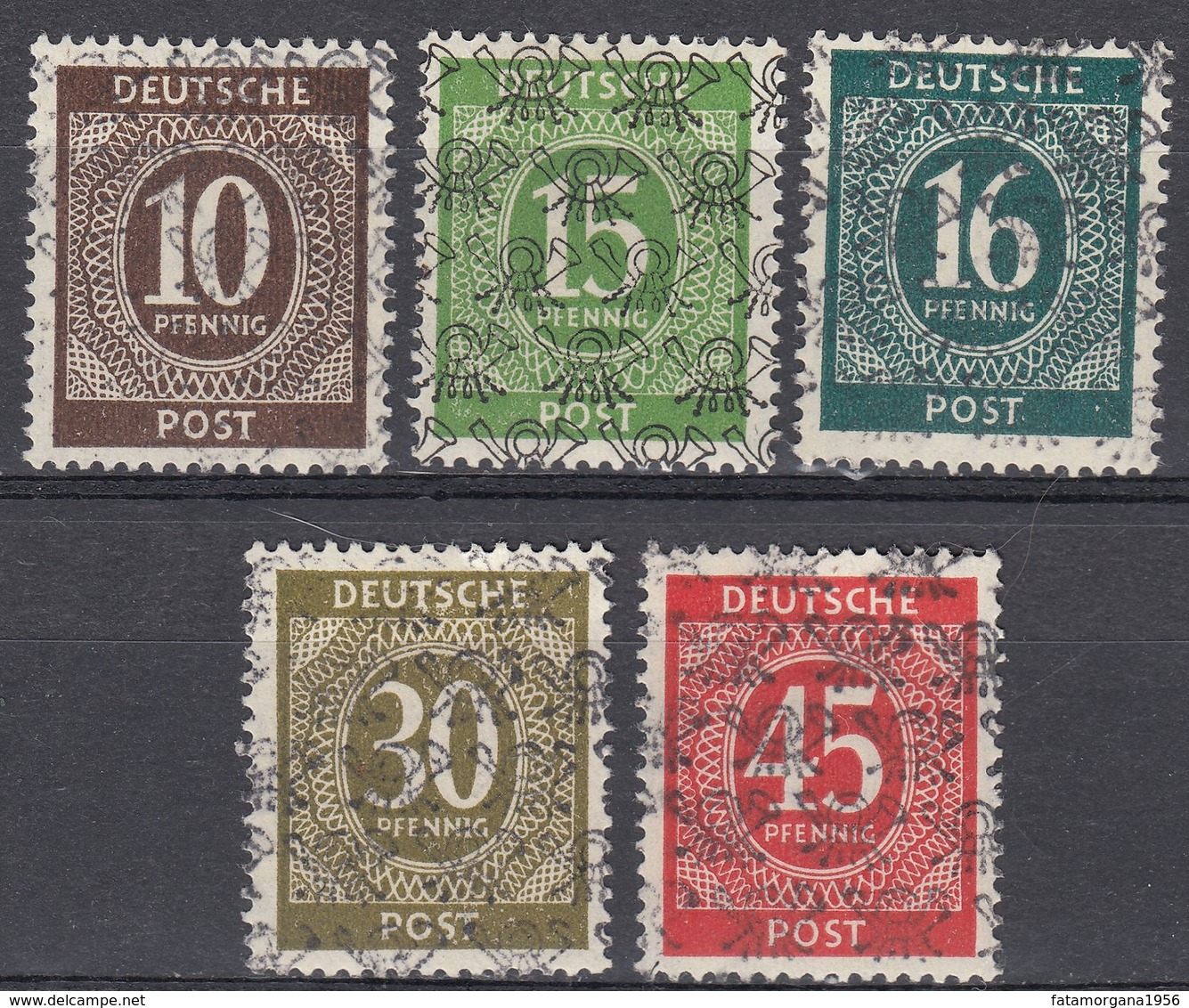 BIZONA - OCCUPAZIONE GERMANIA - 1948 - Lotto 5 Valori Nuovi MH: Yvert: 20C, 20G, 20H, 20M E 20P. - Sonstige & Ohne Zuordnung