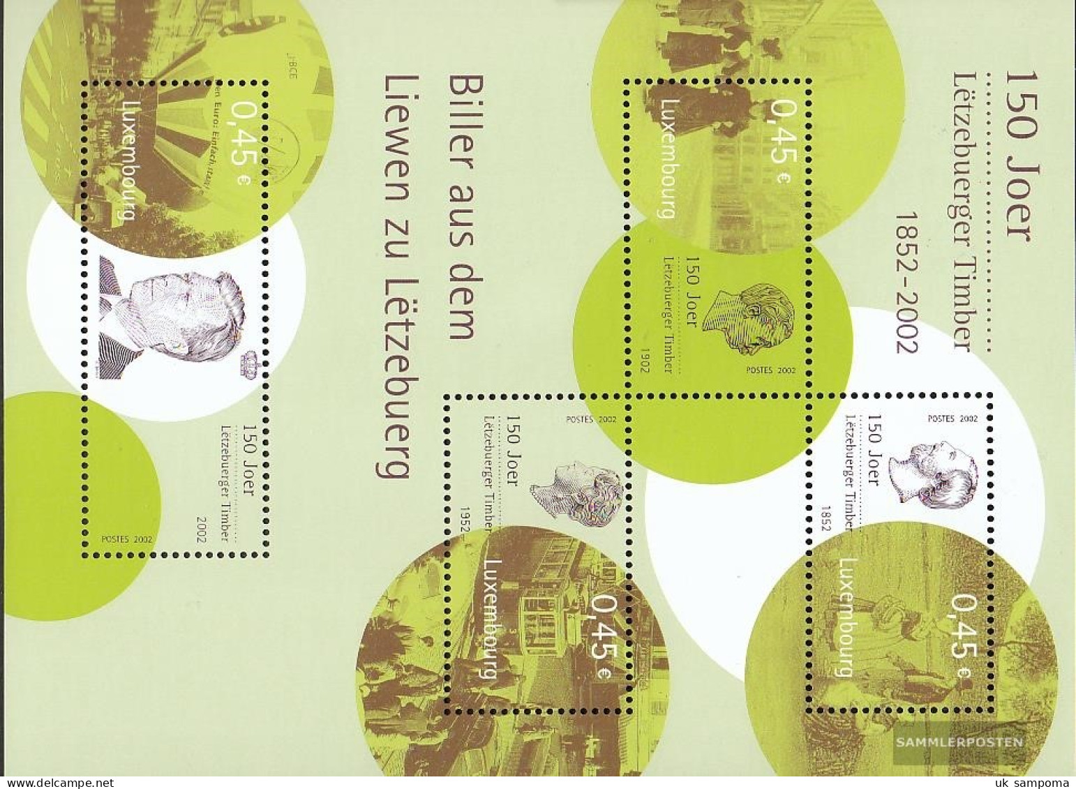 Luxembourg Block19 (complete Issue) Unmounted Mint / Never Hinged 2002 Philately - Rulers - Neufs