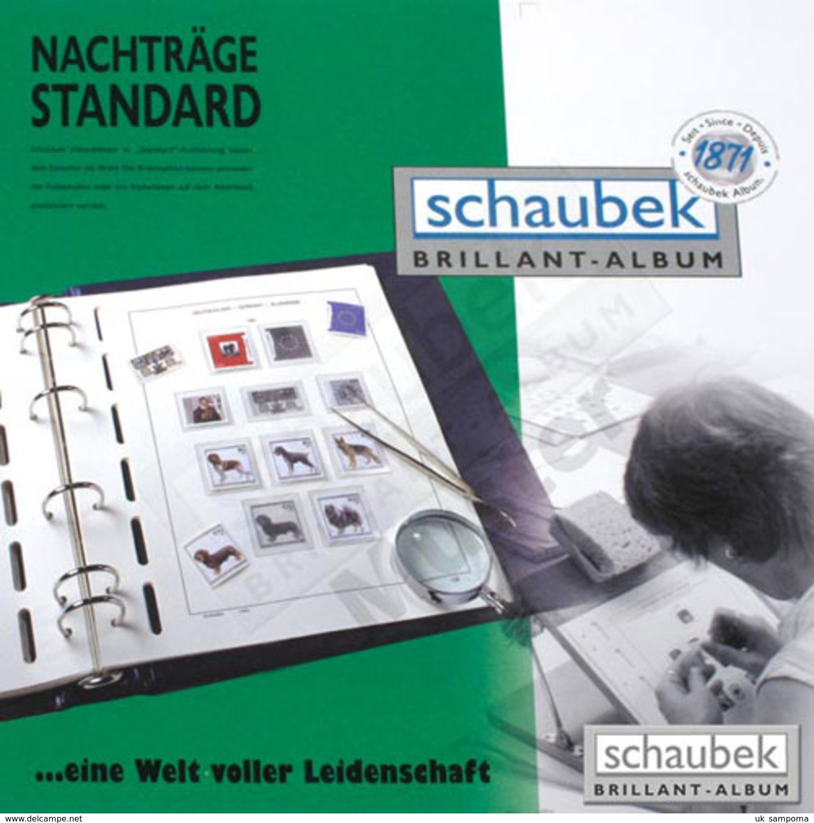 Schaubek A-819/05N Album Italy 2002-2009 Standard, In A Blue Screw Post Binder, Vol. V Without Slipcase - Binders With Pages
