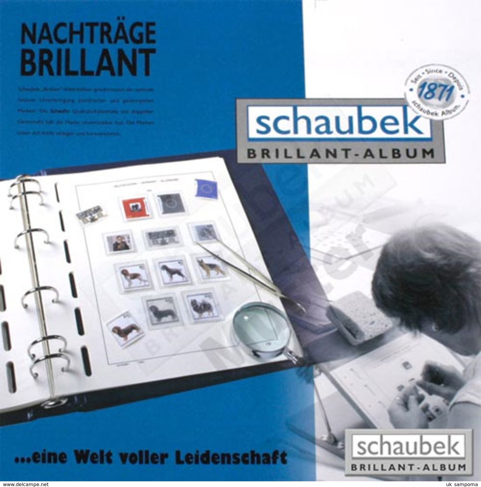 Schaubek A-819/06B Album Italy 2010-2014 Brillant, In A Blue Screw Post Binder, Vol. VI Without Slipcase - Komplettalben