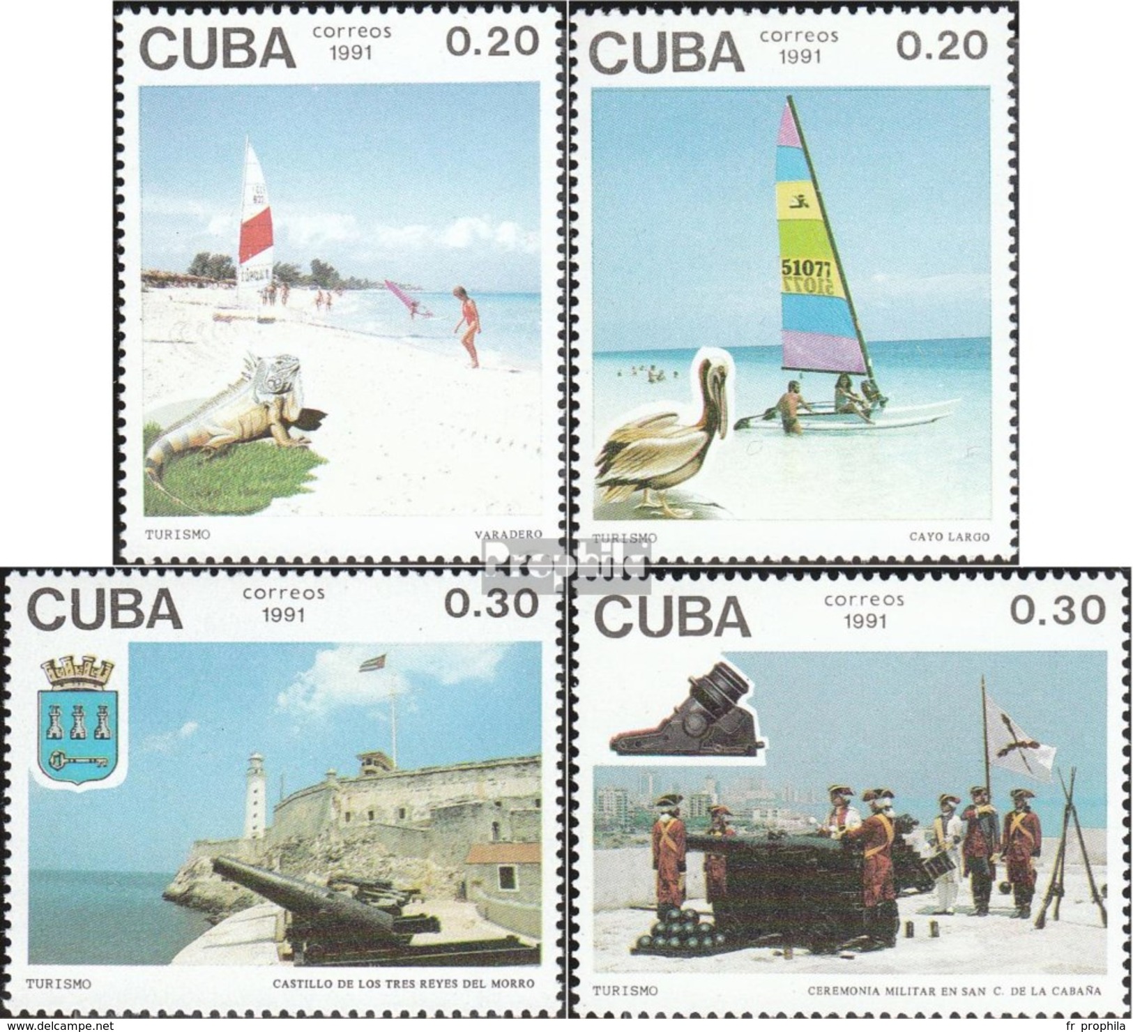 Cuba 3500-3503 (complète.Edition.) Neuf Avec Gomme Originale 1991 Tourisme - Nuovi