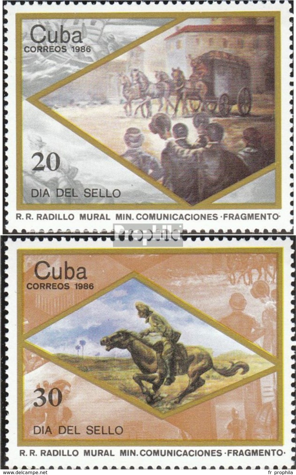 Cuba 3014-3015 (complète.Edition.) Neuf Avec Gomme Originale 1986 Jour Le Timbre - Nuovi