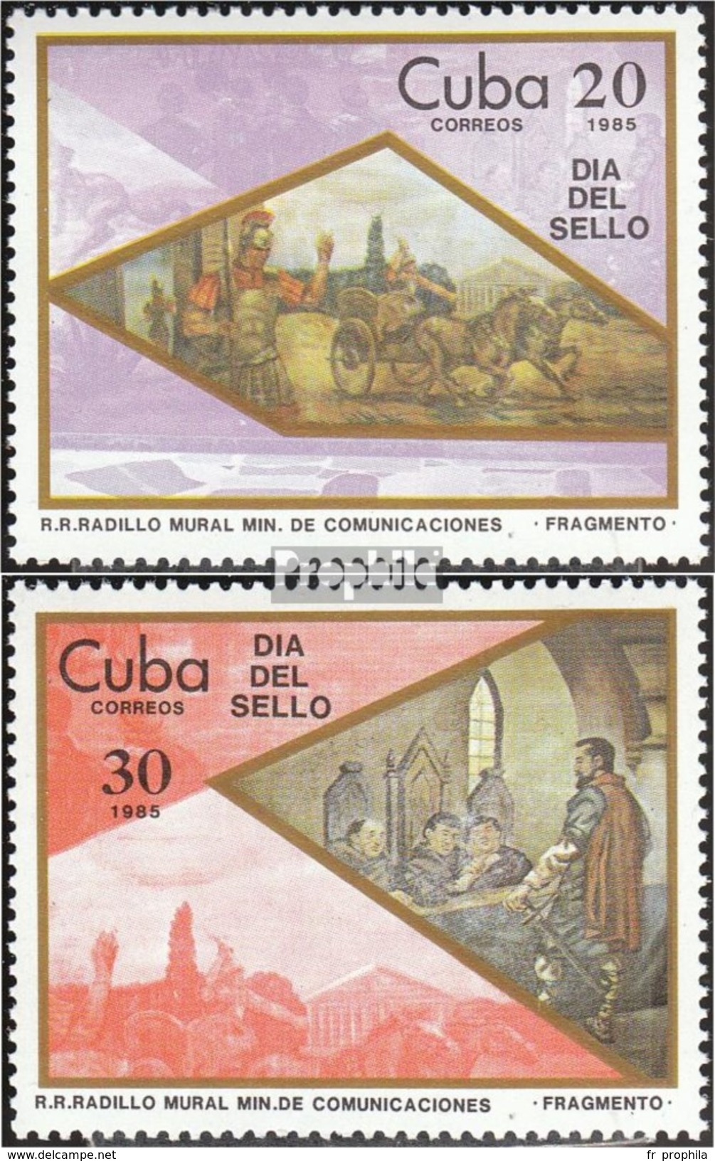 Cuba 2941-2942 (complète.Edition.) Neuf Avec Gomme Originale 1985 Jour Le Timbre - Unused Stamps
