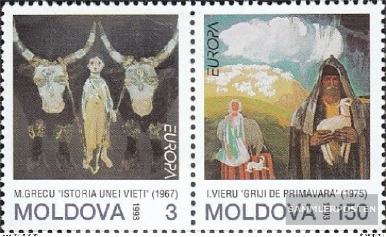 Moldawien 94-95 Couple (complete Issue) Unmounted Mint / Never Hinged 1993 Art - Moldavië