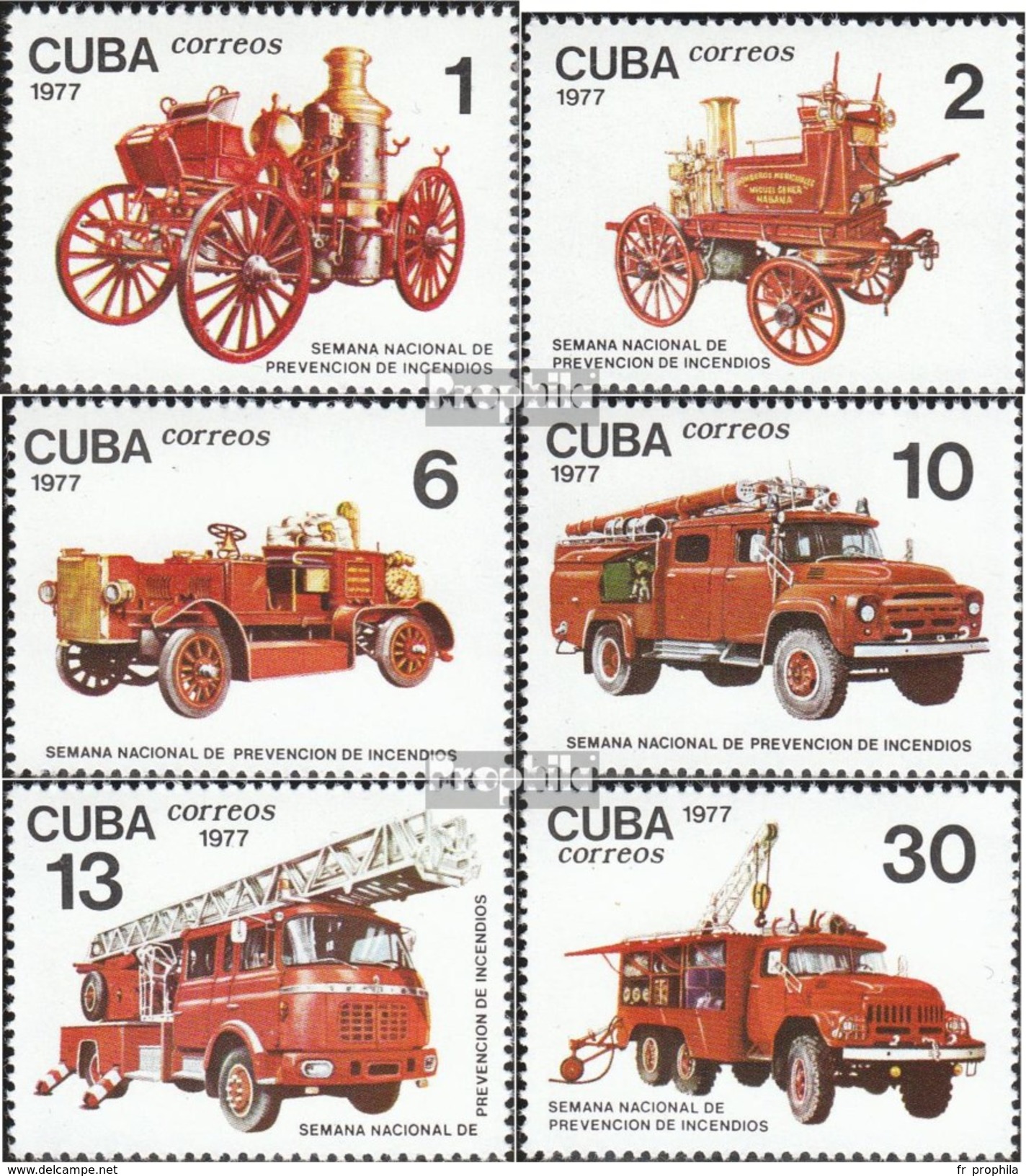 Cuba 2224-2229 (complète.Edition.) Neuf Avec Gomme Originale 1977 Semaine De Protection Contre Les Incendies - Nuovi