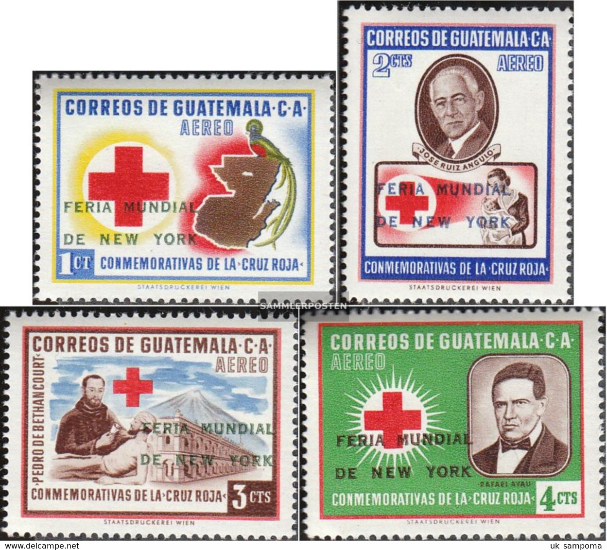 Guatemala 714-717 (complete Issue) Unmounted Mint / Never Hinged 1964 World's Fair - Guatemala