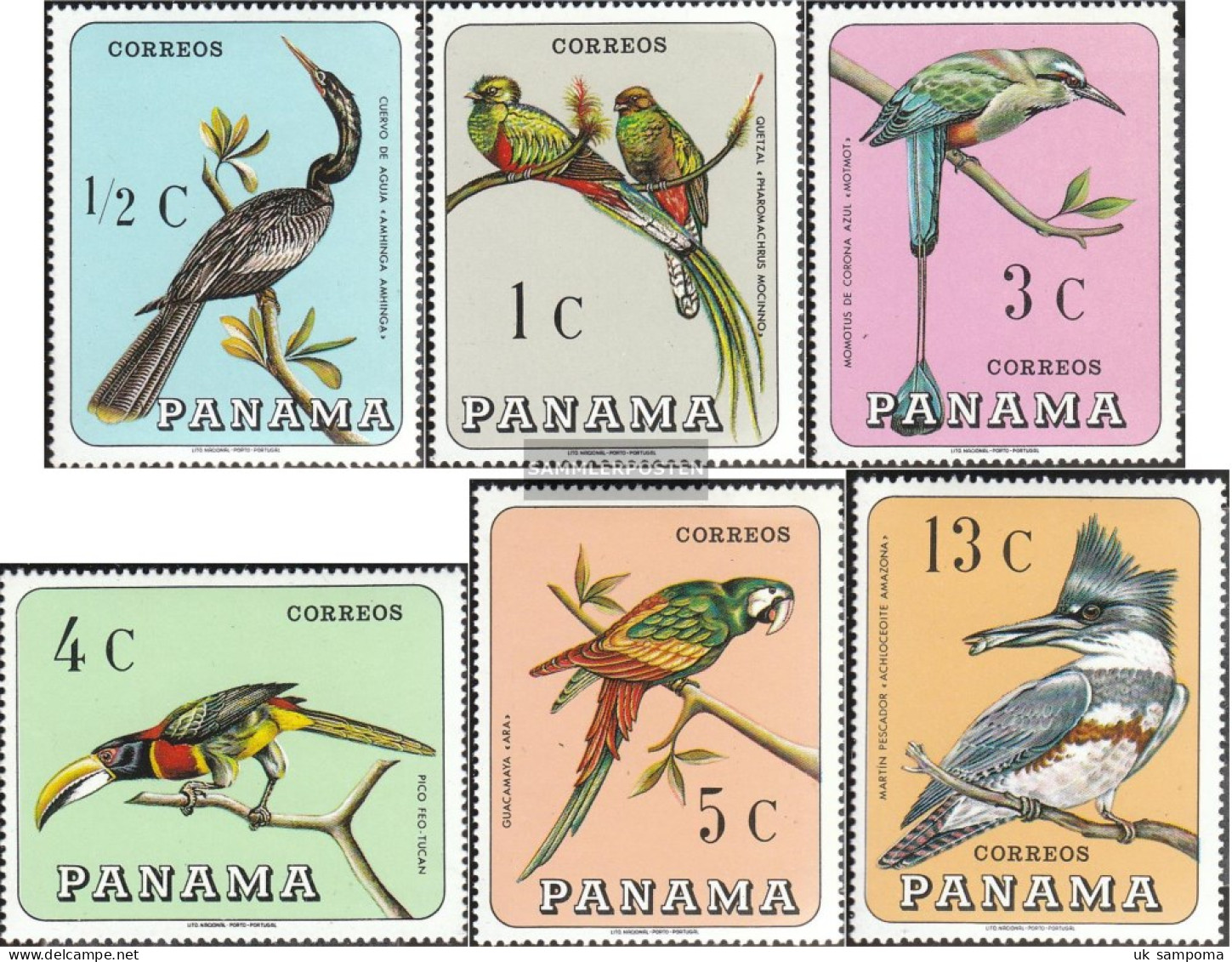 Panama 989-994 (complete Issue) Unmounted Mint / Never Hinged 1967 Locals Birds - Panama