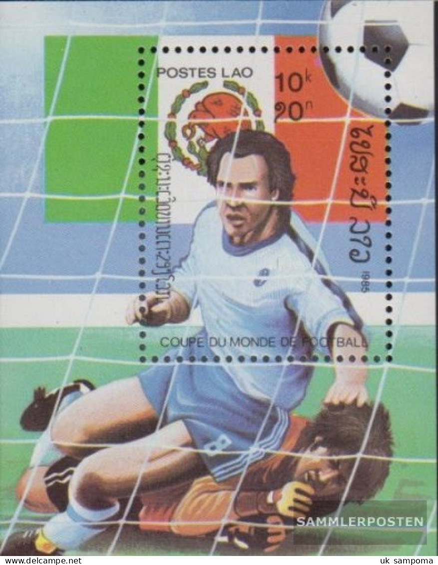 Laos Block106 (complete Issue) Unmounted Mint / Never Hinged 1985 Football-WM 86 In Mexico - Laos