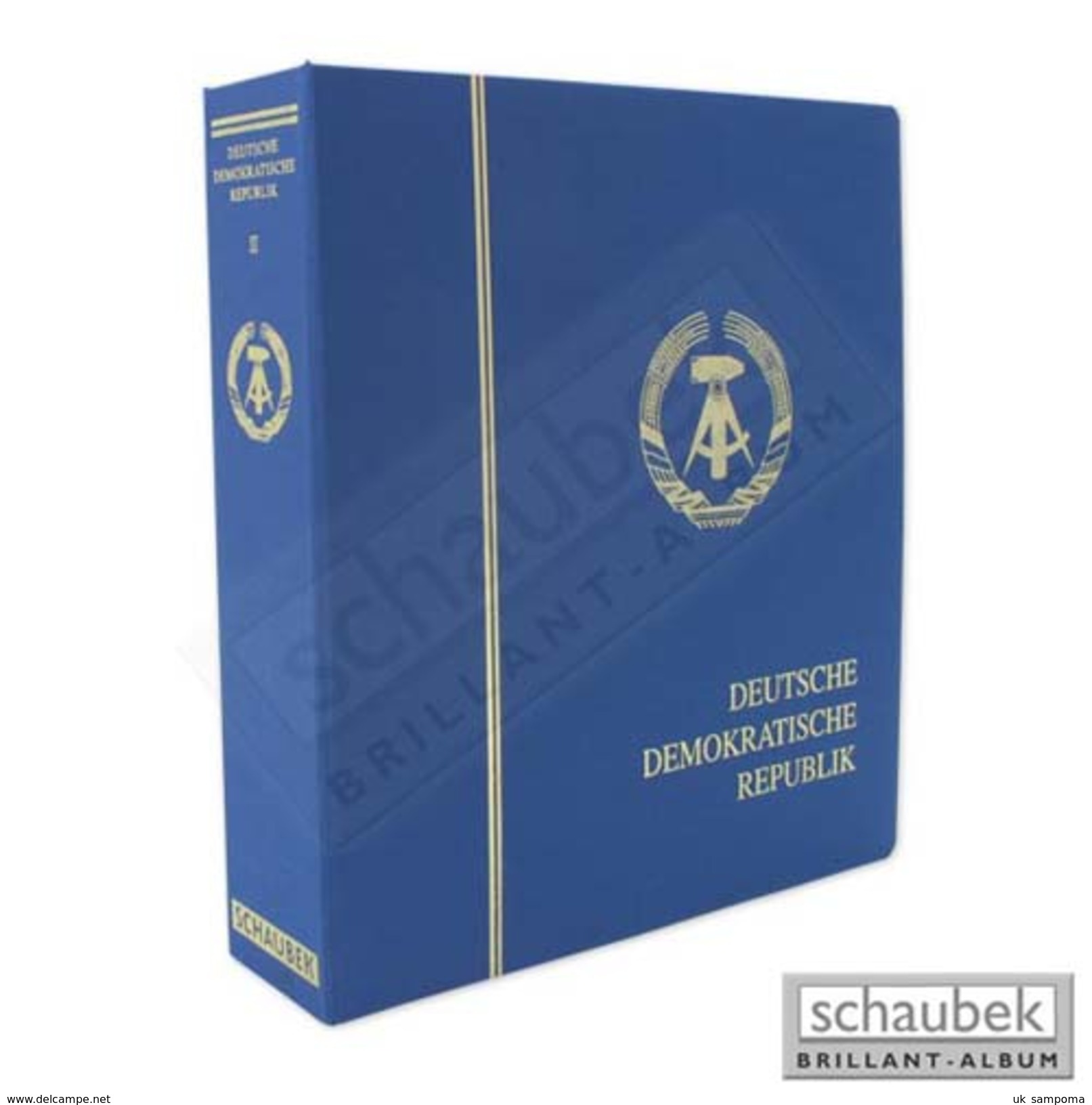 Schaubek L-64602B Album GDR 1967-1977 B, In A Screw Post Binder Blue, Vol. II Without Slipcase - Binders With Pages