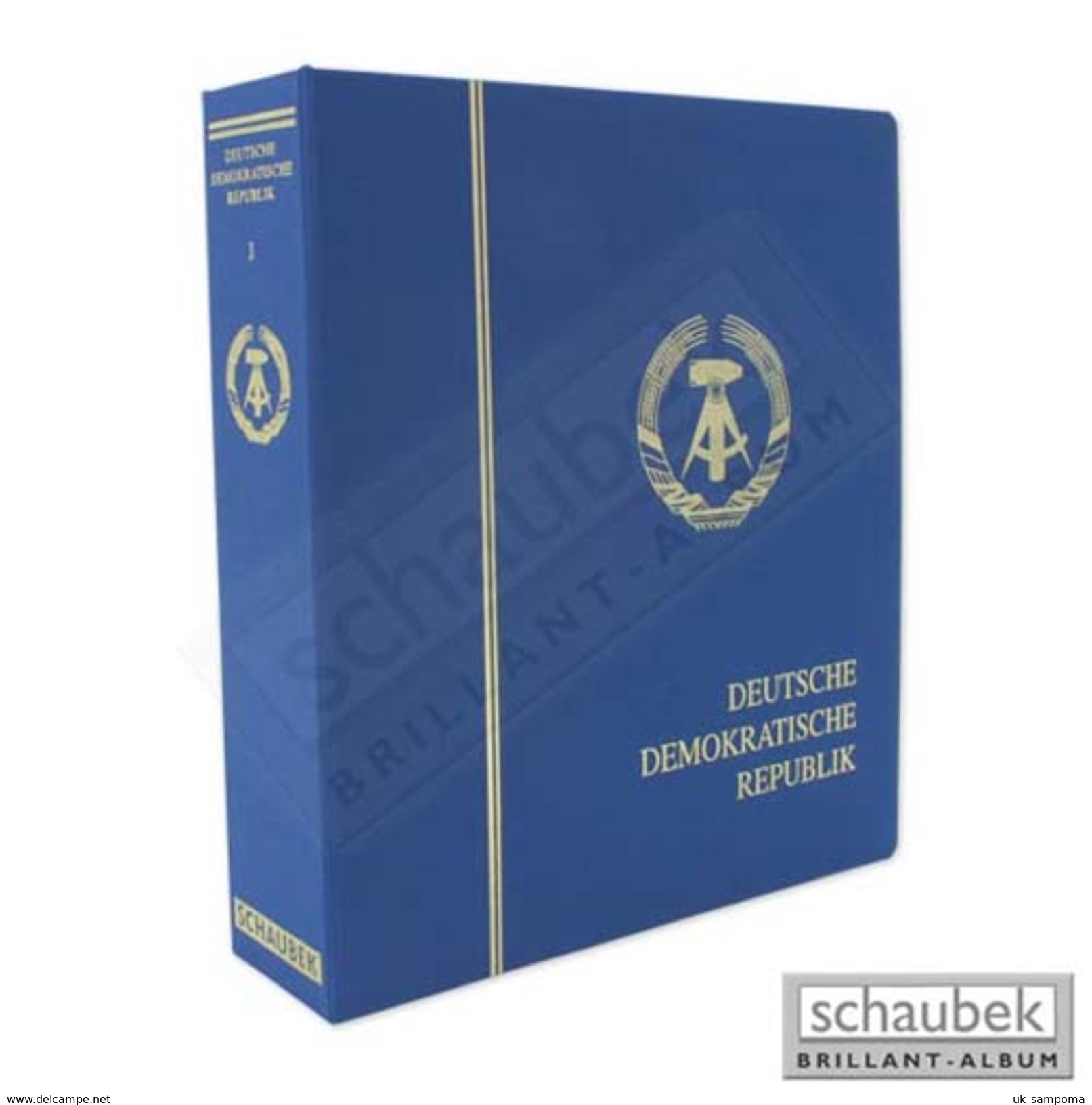 Schaubek L-64603B Album GDR 1978-1990 B, In A Screw Post Binder Blue, Vol. III Without Slipcase - Binders With Pages