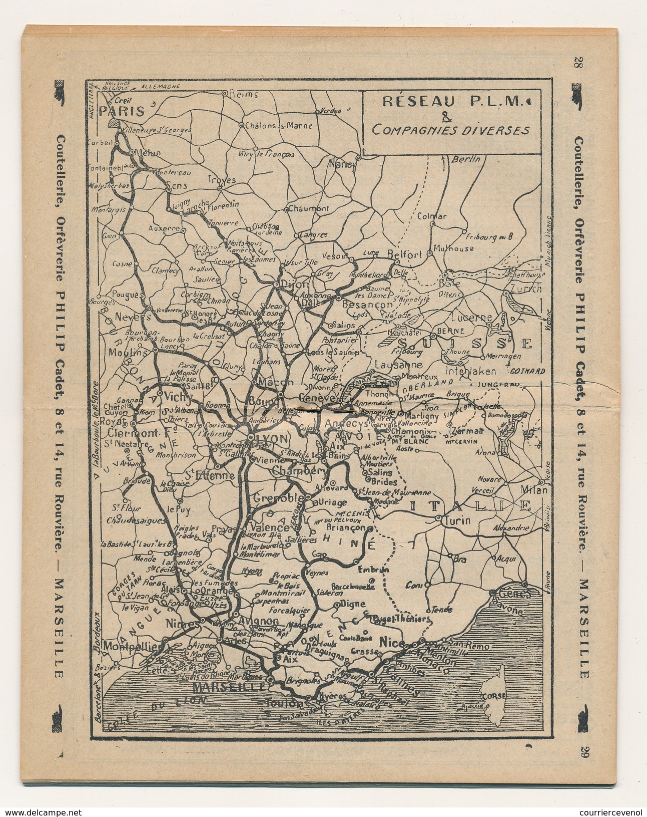 Indicateur Des Chemins De Fer PAUL - P.L.M. Midi Et Compagnies Diverses - Eté 1929 - Europe