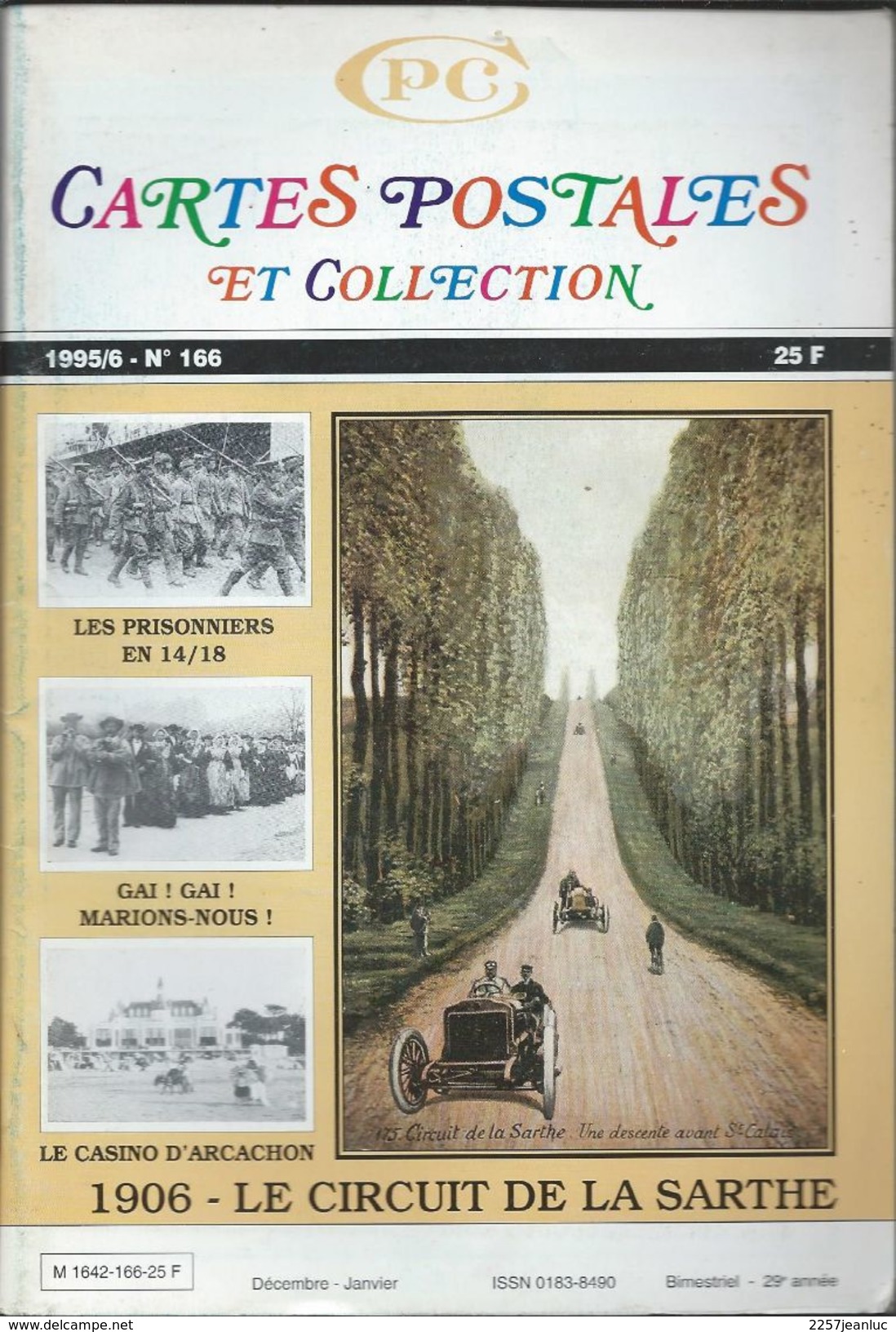 Cartes Postales Et Collections Janvier 1995  Magazines N: 166  Llustration &  Thèmes Divers 98 Pages - Francés
