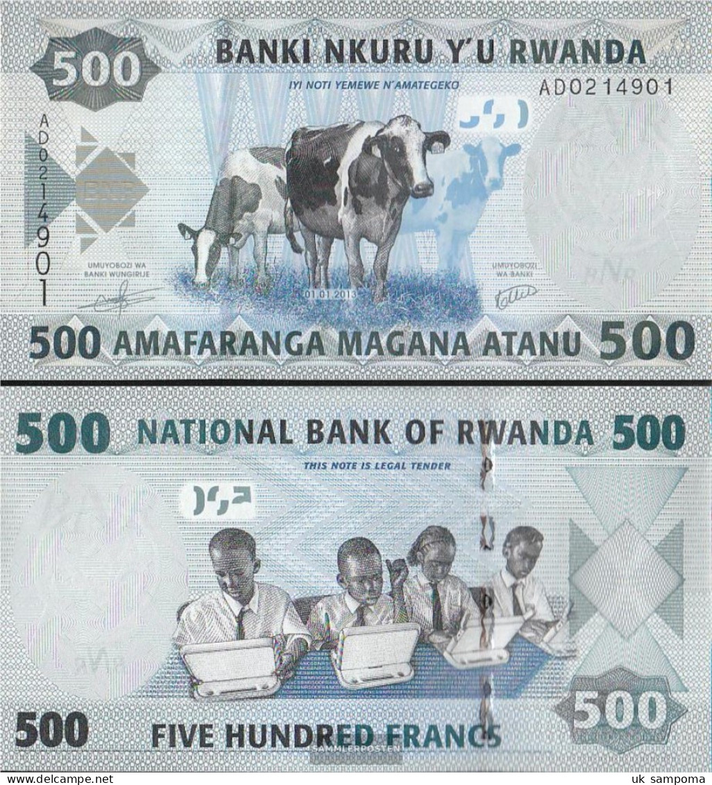 Rwanda Pick-number: 38 Uncirculated 2013 500 Francs - Ruanda