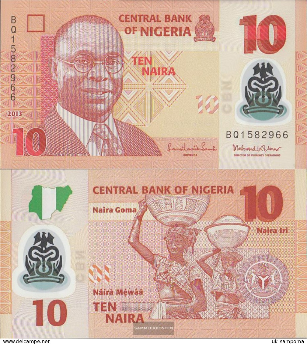 Nigeria Pick-number: 39d Uncirculated 2013 10 Naira - Nigeria