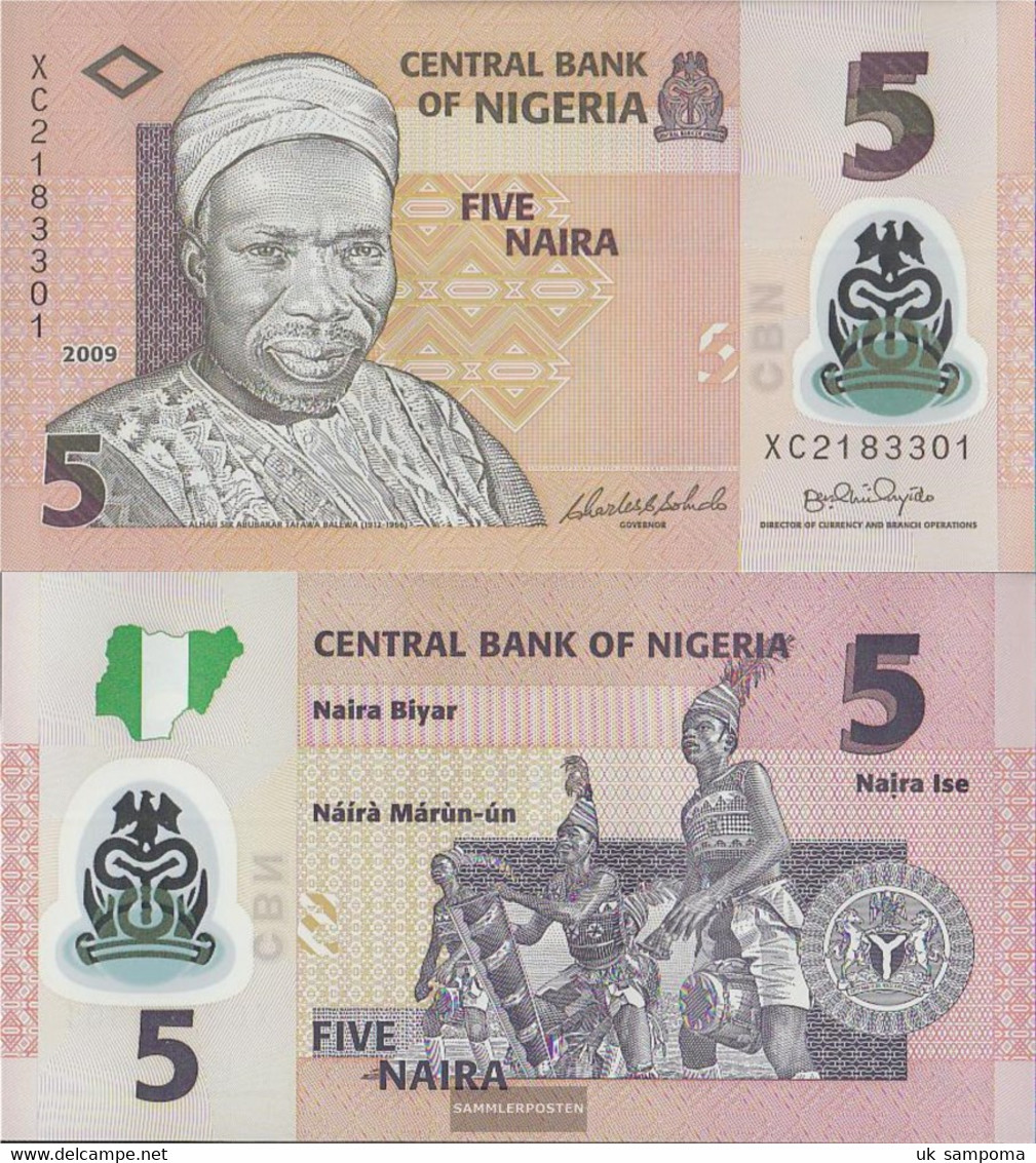 Nigeria Pick-number: 38b Uncirculated 2009 5 Naira - Nigeria