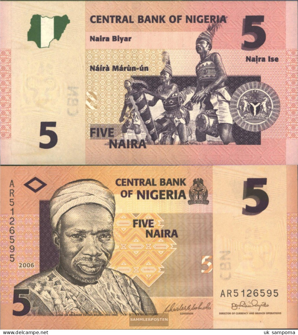 Nigeria Pick-number: 32a Uncirculated 2006 5 Naira - Nigeria