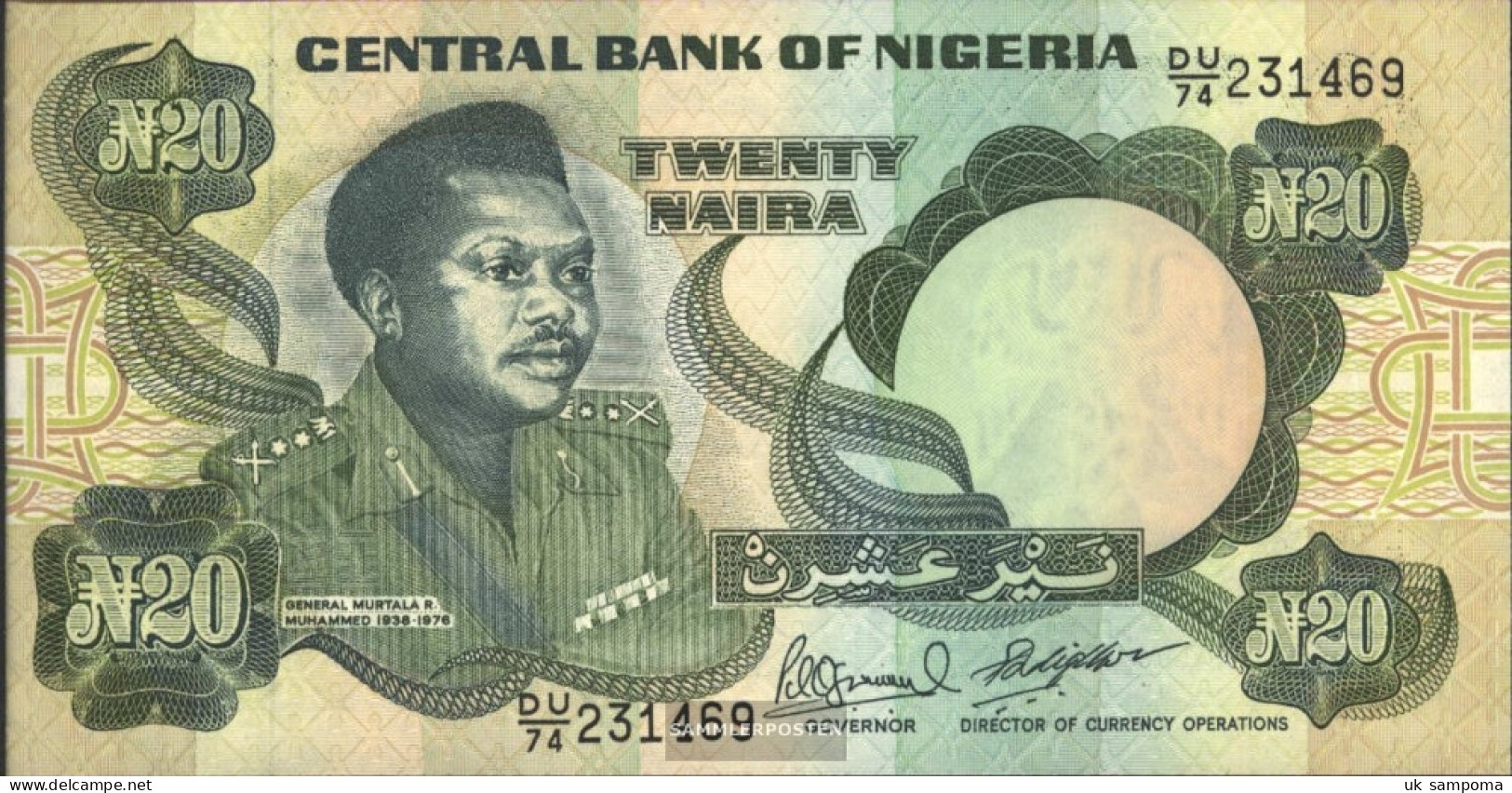 Nigeria Pick-number: 26f Uncirculated 1984 20 Naira - Nigeria