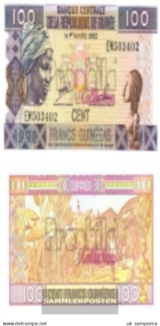 Guinea Pick-number: 35a Uncirculated 1998 100 Francs - Guinea