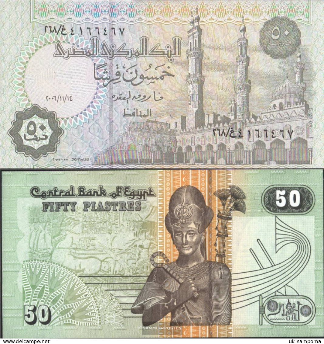 Egypt Pick-number: 62m (14.11.2006) Uncirculated 2006 50 Piastres - Egypt