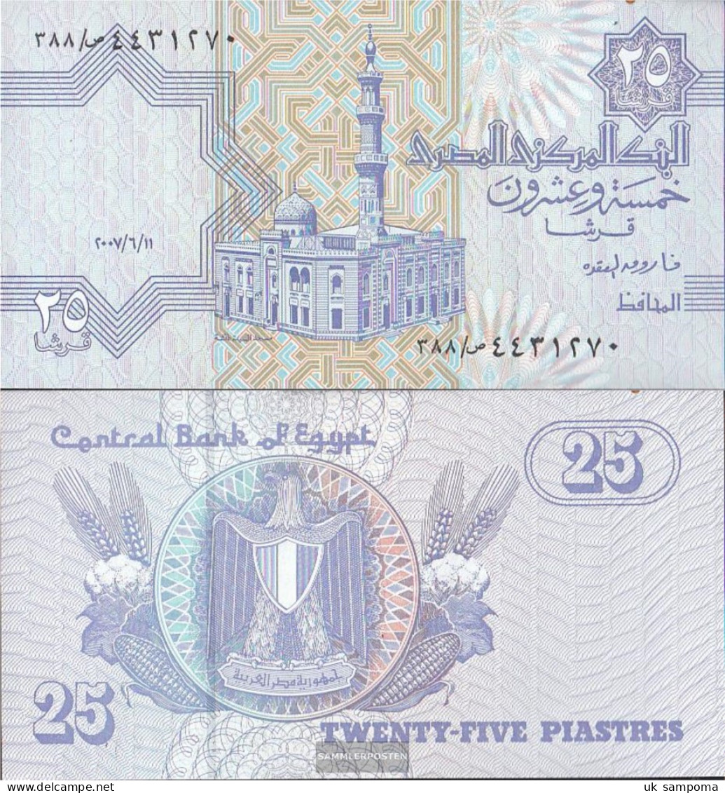 Egypt Pick-number: 57 Signature 22, (11.6.2007) Uncirculated 2007 25 Piastres - Egypt