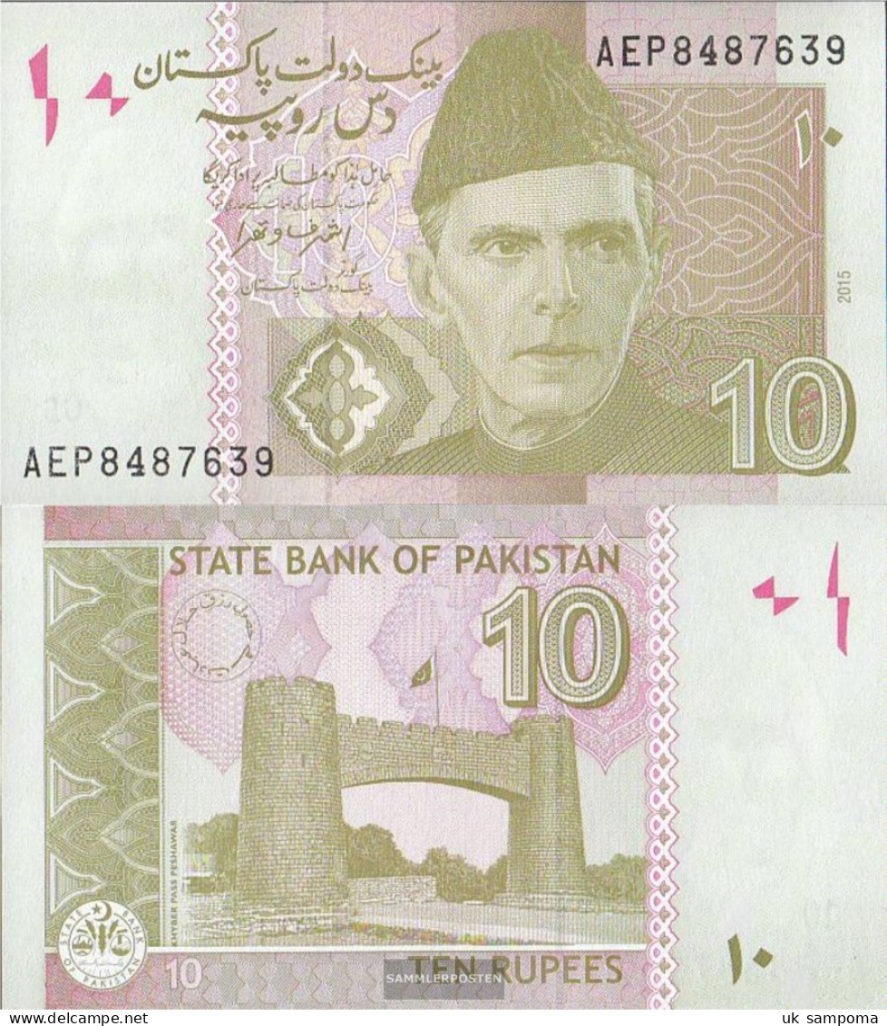 Pakistan Pick-number: 45j Uncirculated 2015 10 Rupees - Pakistan