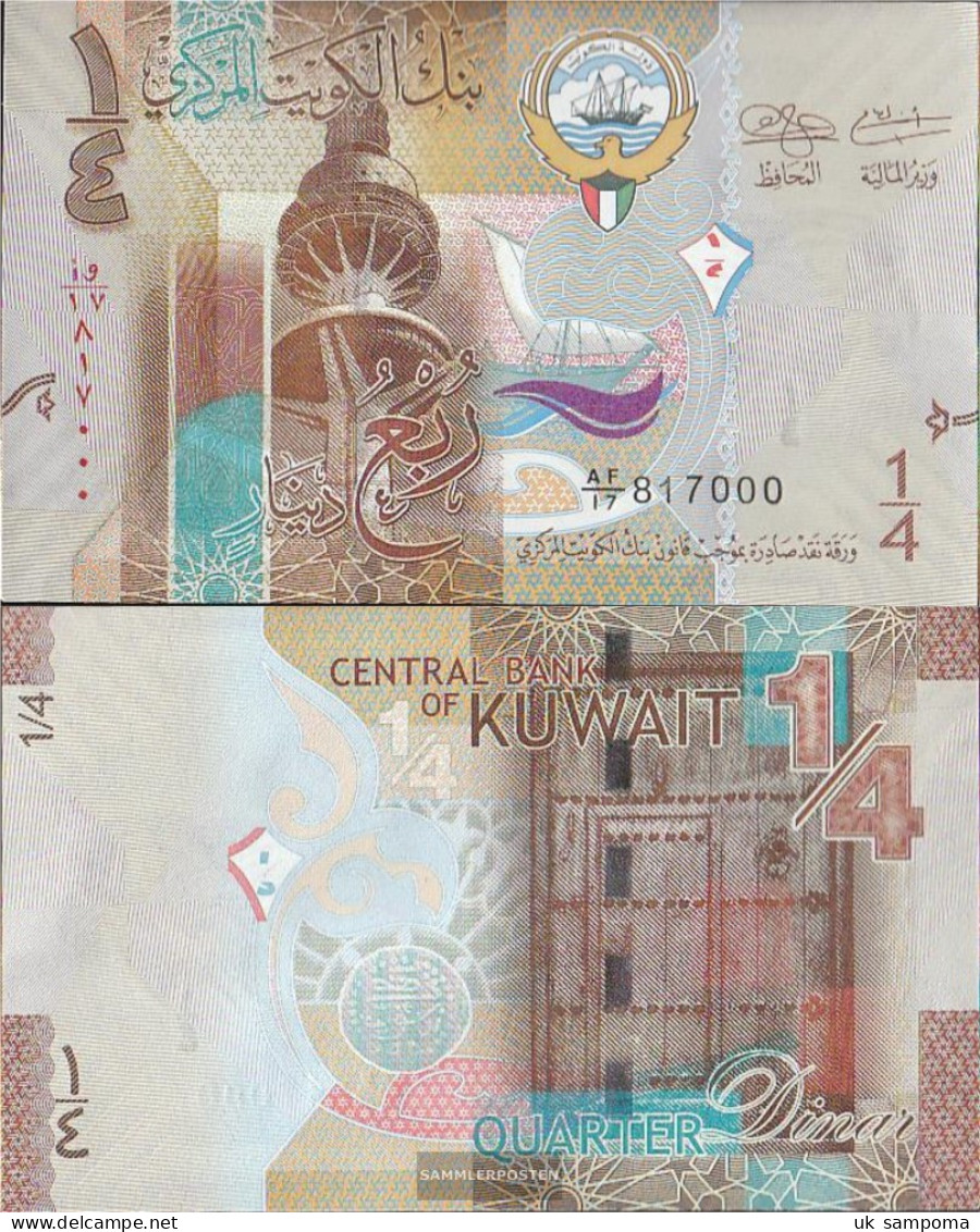 Kuwait Pick-number: 29a Uncirculated 2014 1/4 Dinar - Koweït