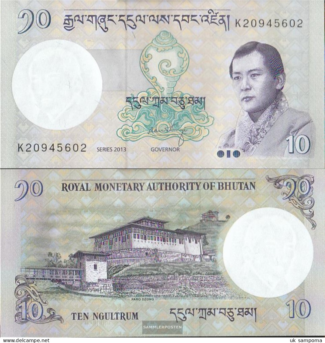 Bhutan Pick-number: 29b Uncirculated 2013 10 Ngultrum - Bhután