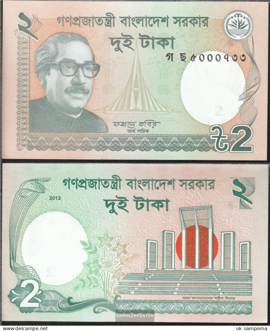 Bangladesh Pick-number: 52c Uncirculated 2013 2 Taka - Bangladesh