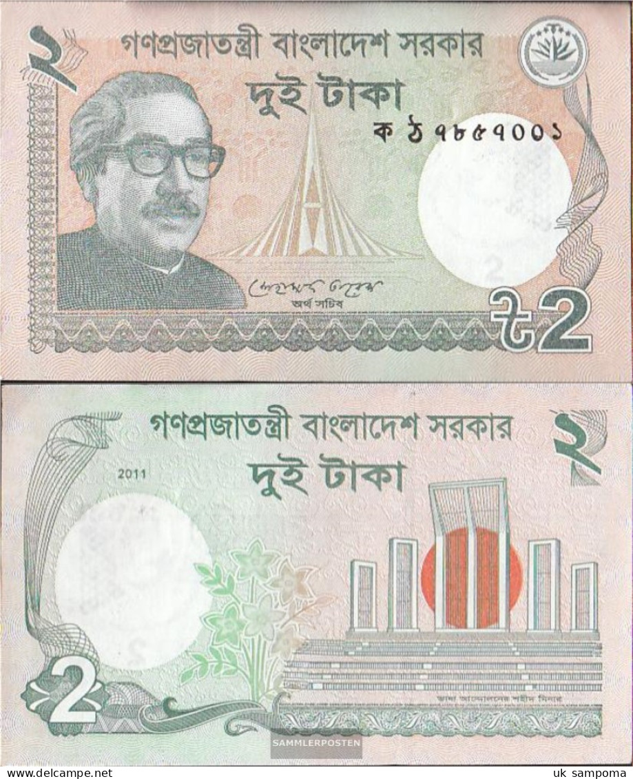 Bangladesh Pick-number: 52a Uncirculated 2011 2 Taka - Bangladesh