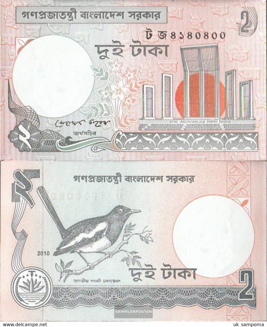 Bangladesh Pick-Number: 6C N Uncirculated 2010 2 Taka - Bangladesh