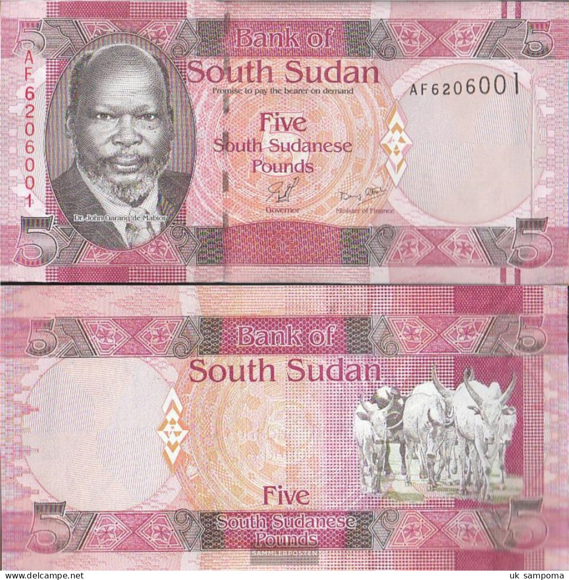 South-Sudan Pick-number: 6 Uncirculated 2011 1 Pound - Soedan