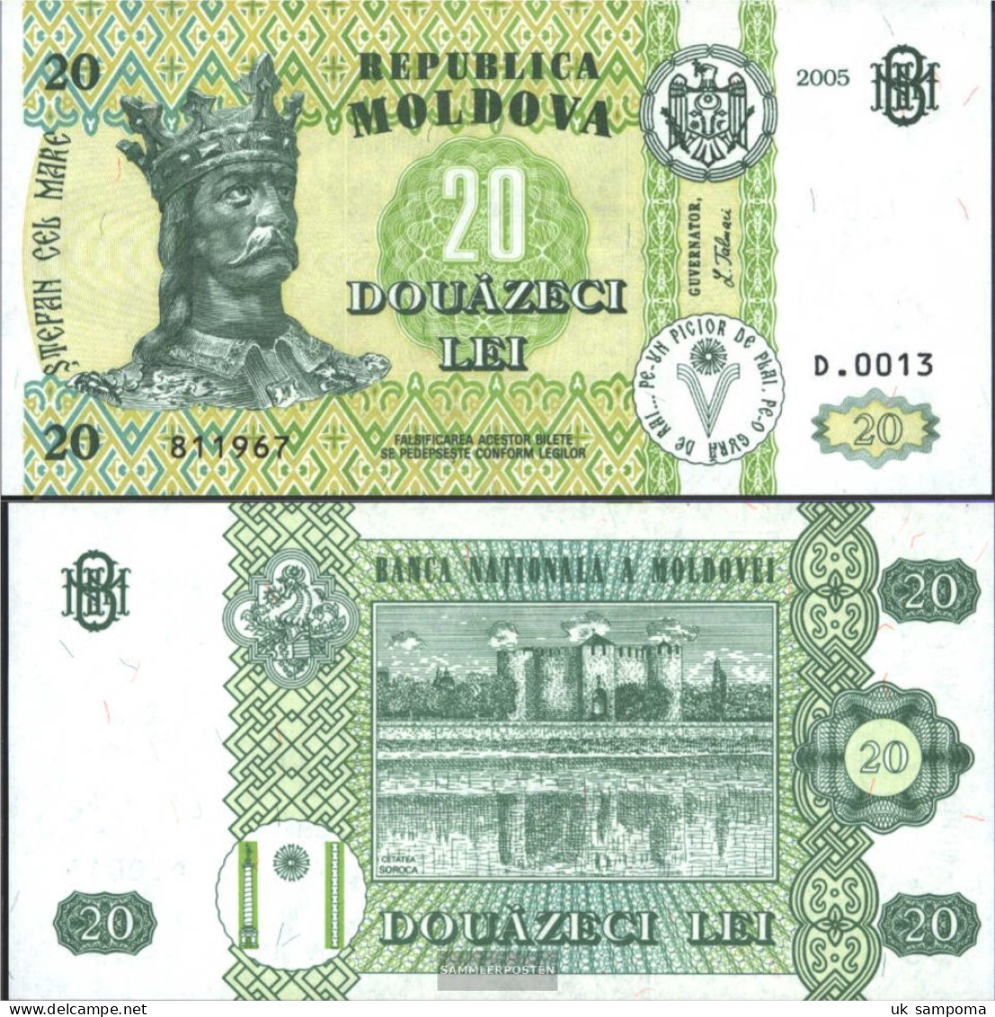 Moldawien Pick-number: 13g Uncirculated 2005 20 Lei - Moldavië