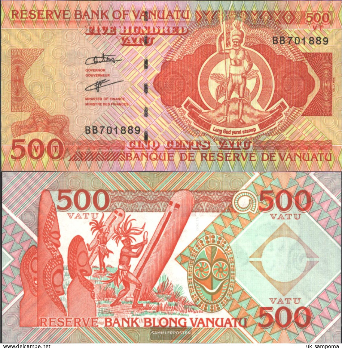 Vanuatu Pick-number: 5b Uncirculated 2006 500 Vatu - Vanuatu