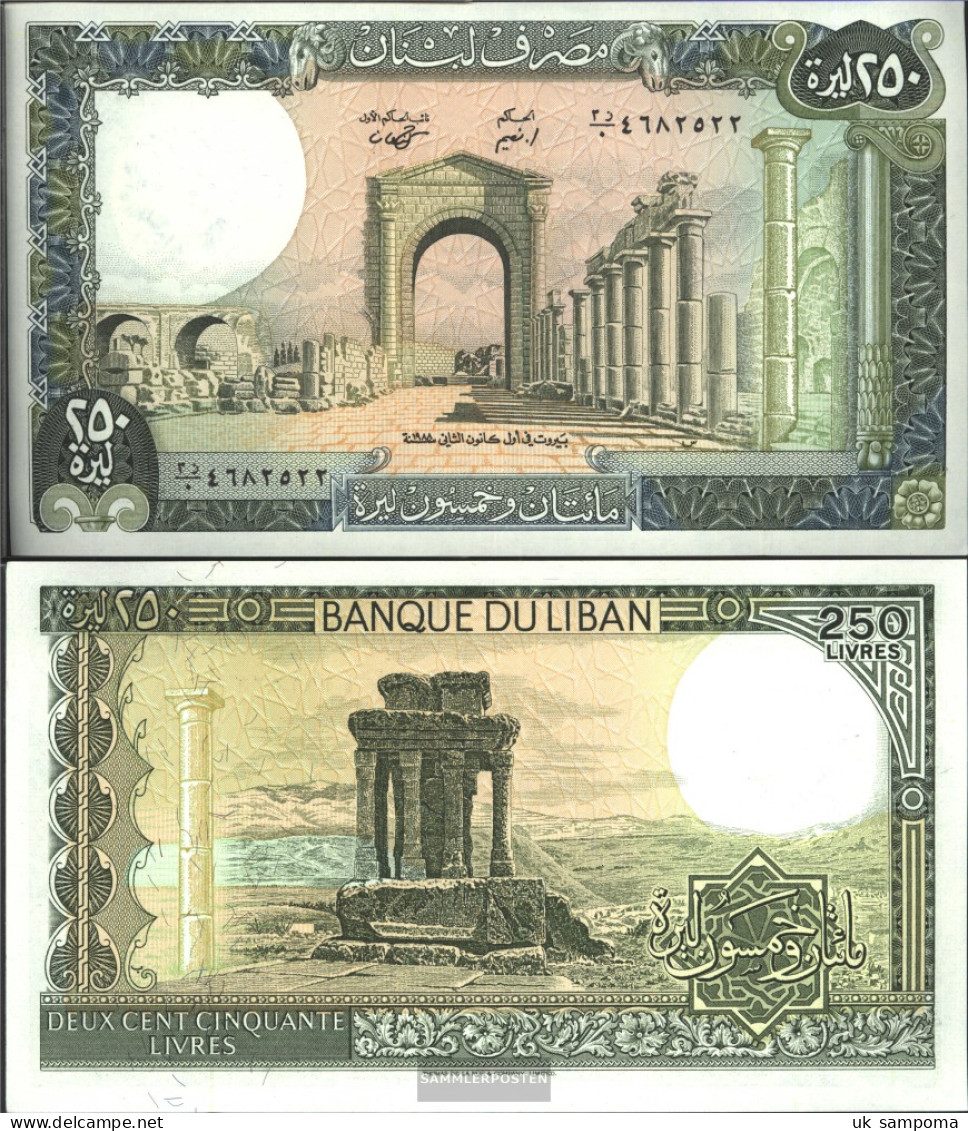 Lebanon Pick-number: 67e (1988) Uncirculated 1988 250 Livres - Lebanon