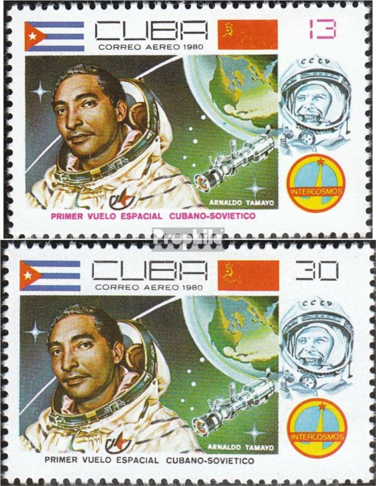 Kuba 2501-2502 (completa Edizione) MNH 1980 Space Flight - Ungebraucht