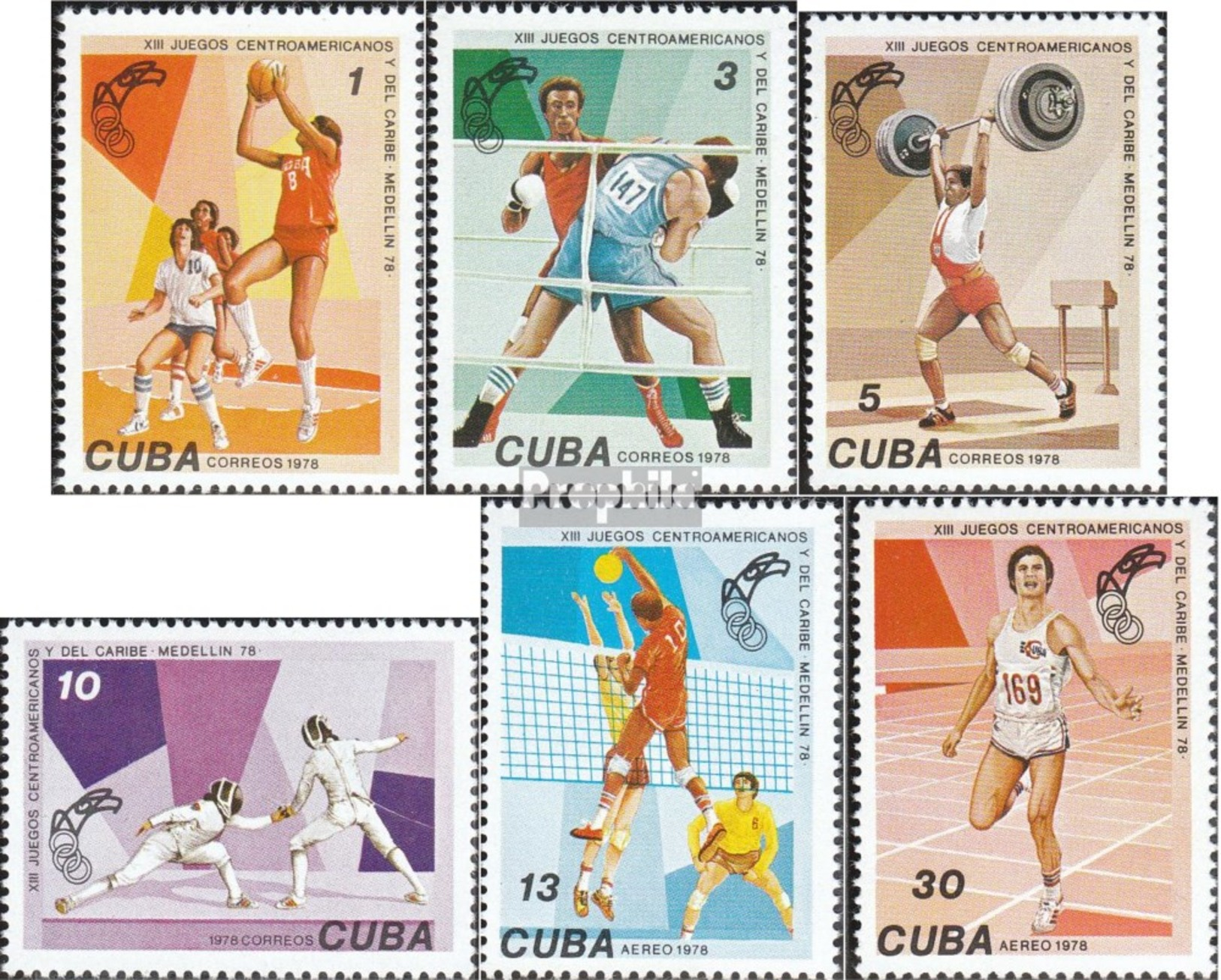 Kuba 2309-2314 (completa Edizione) MNH 1978 Caraibi Giochi Sportivi - Ungebraucht
