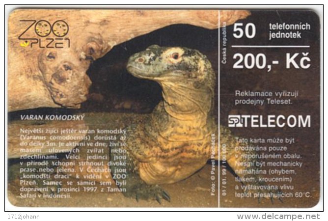 CZECH REP. C-934 Chip Telecom - Animal, Lizard - Used - Repubblica Ceca