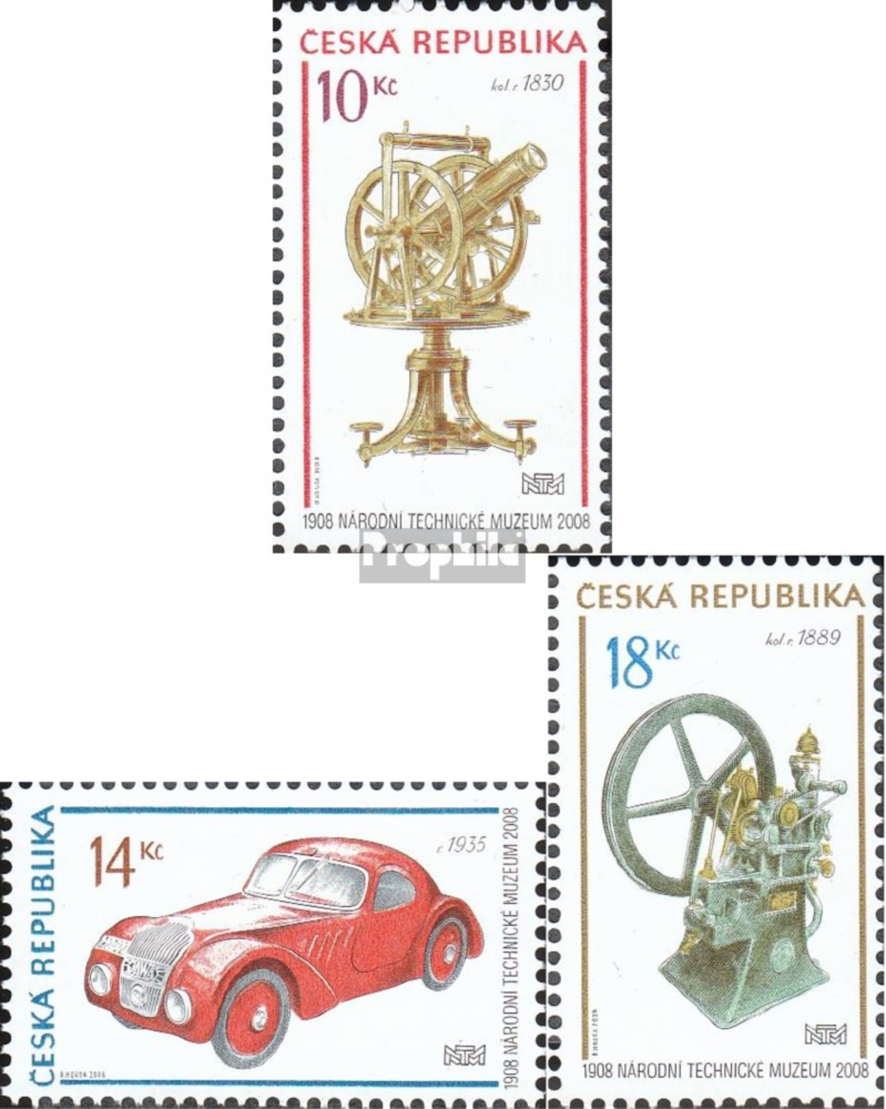 Tschechien 555-557 (completa Edizione) MNH 2008 National Museum - Nuovi