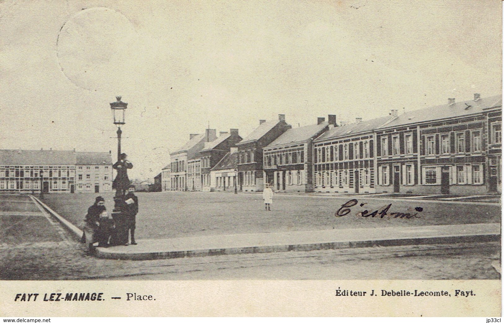 CPA Fayt-lez-Manage Place (dos Non Divisé) Cachet Manage 15 Mars 1907 Vers Jolimont Edition J. Debelle-Lecomte - Thuin