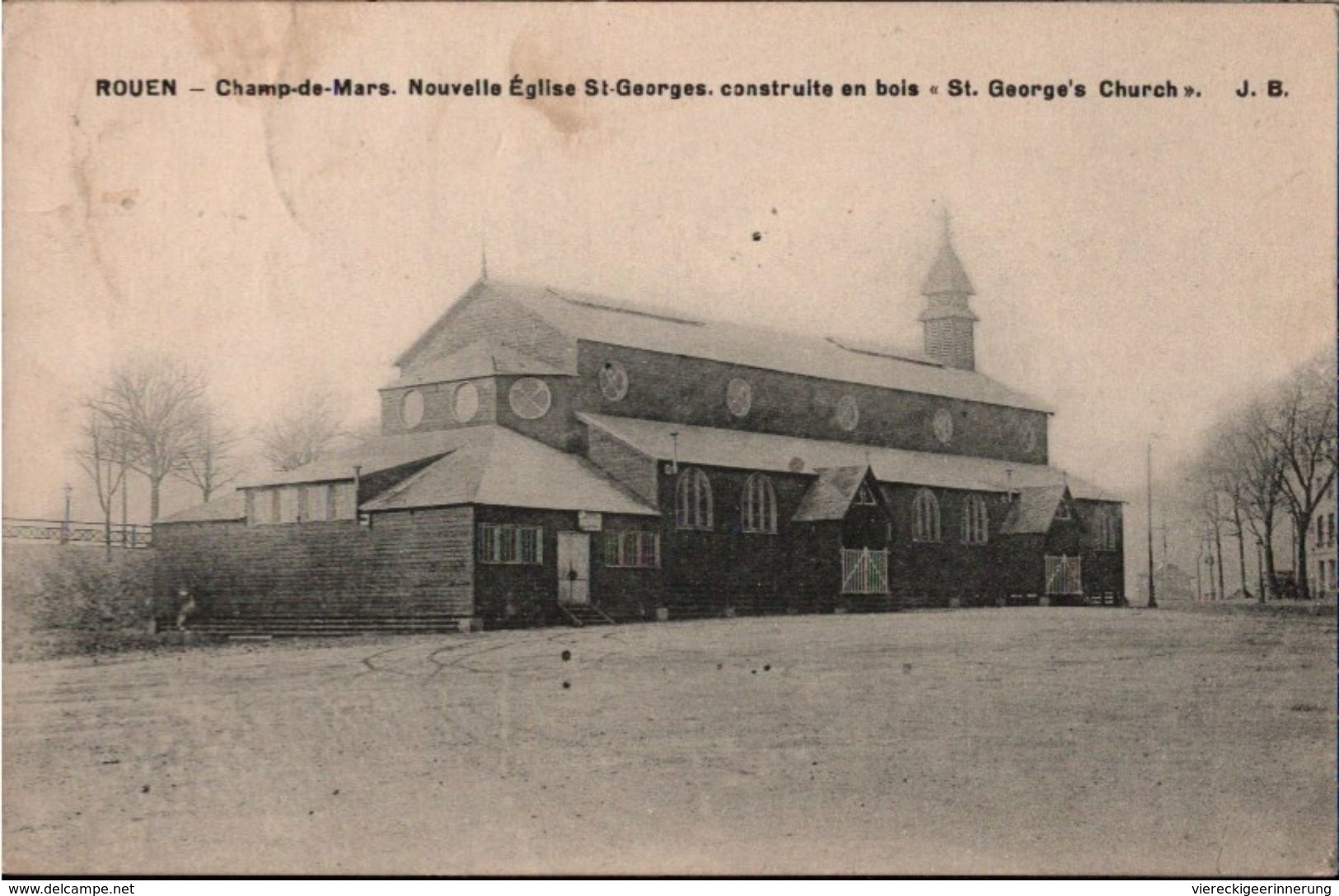 ! Cpa Rouen Champ De Mars, Eglise, 1918 - Rouen