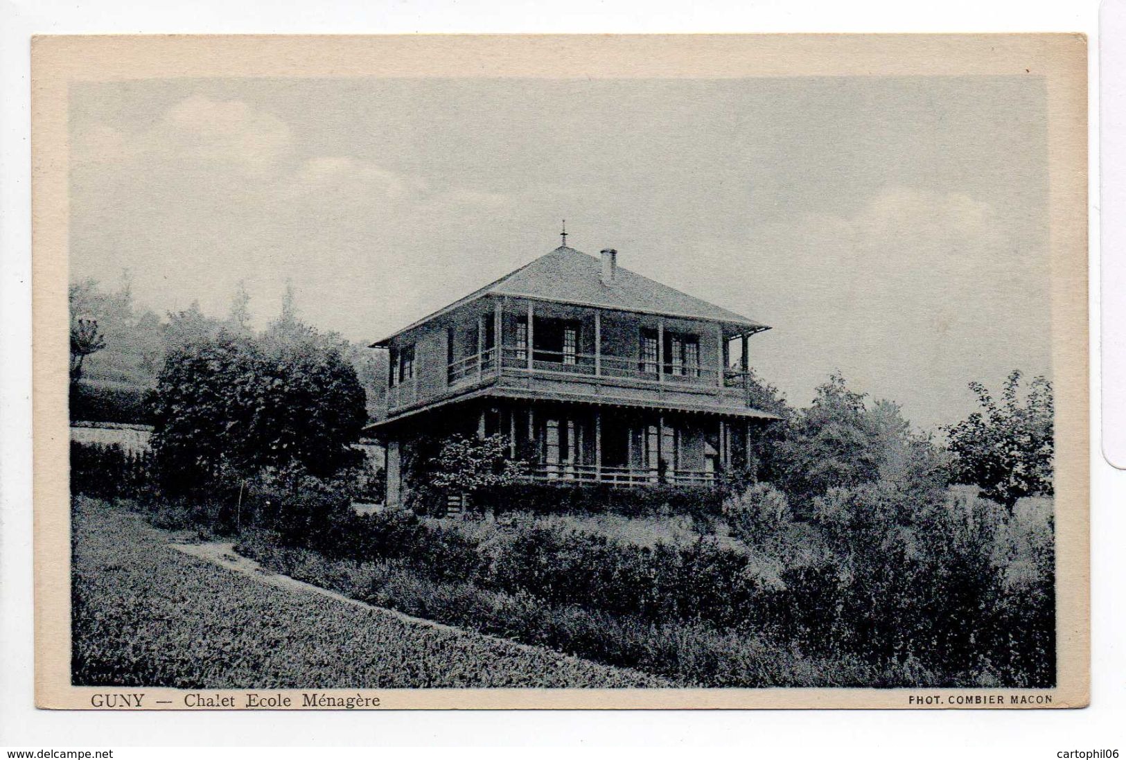 - FRANCE (02) - CPA Vierge GUNY (Aisne) - Chalet Ecole Ménagère - Photo COMBIER - - Autres & Non Classés