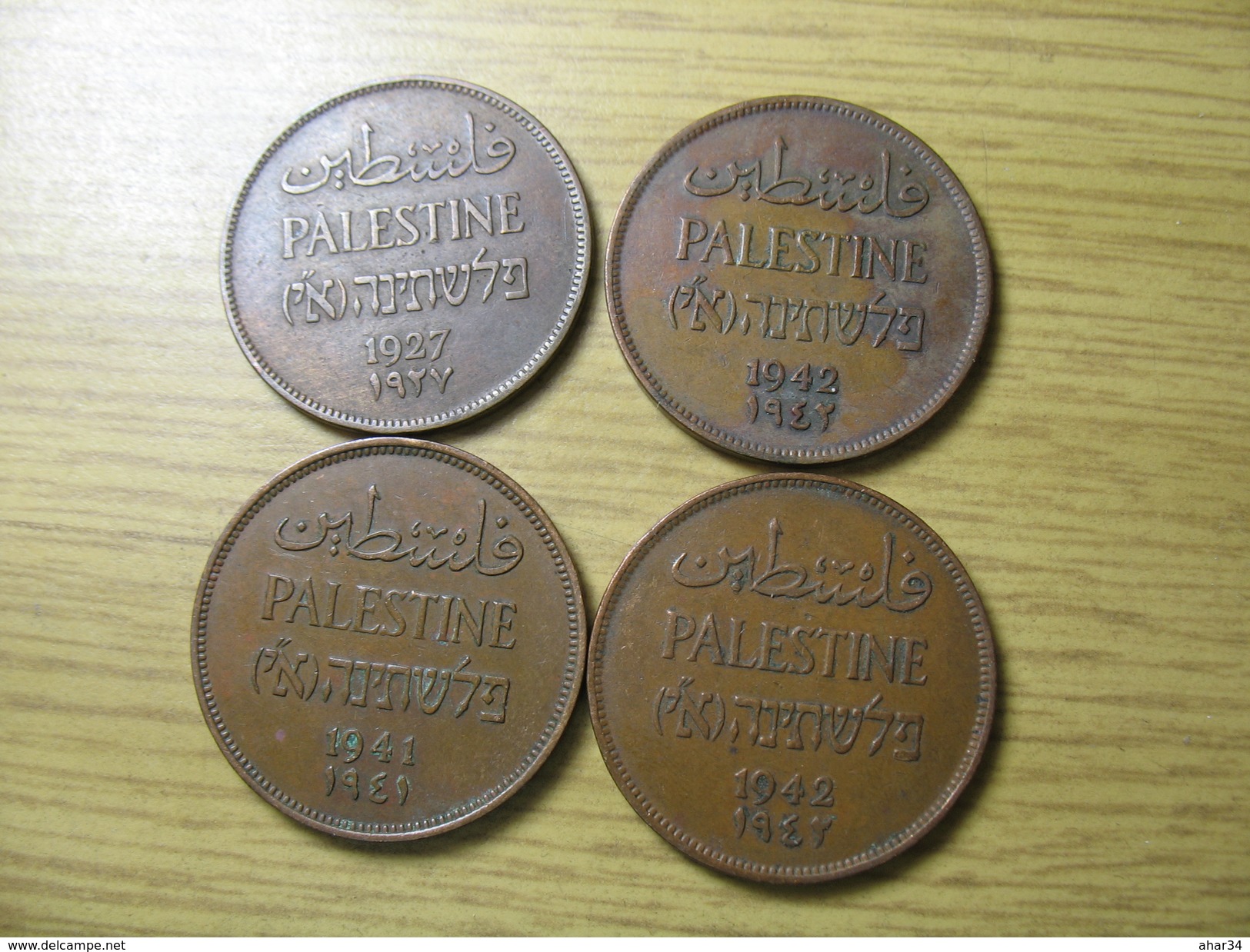 PALESTINE 4 COINS 2 MILS 1927 1941 1942 1942  DEL 2017/1 NUM 7 - Otros – Asia