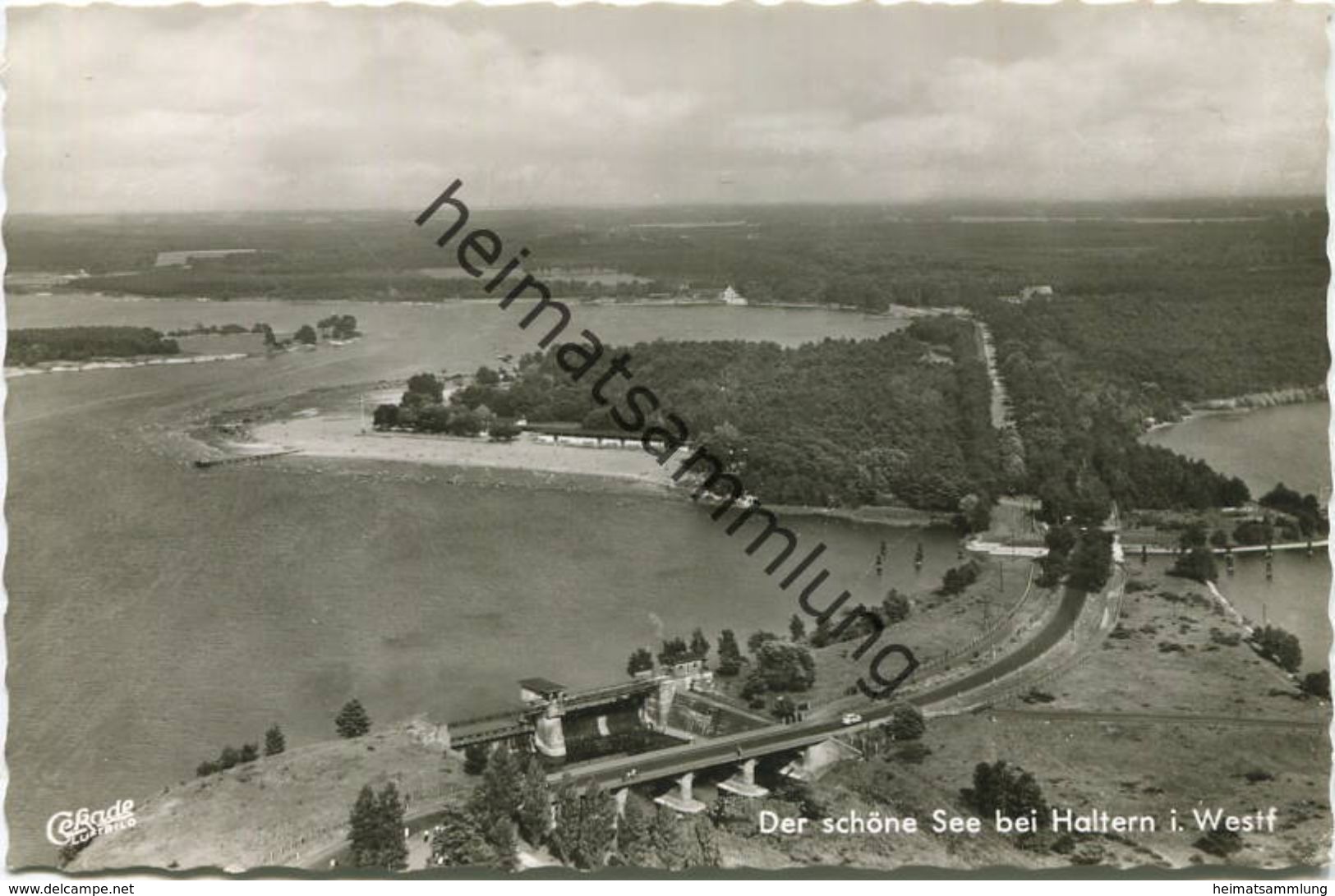 Der Schöne See Bei Haltern - Strandbad - Luftaufnahme Foto-AK Ca. 1960 - Verlag Cramers Kunstanstalt Dortmund - Haltern