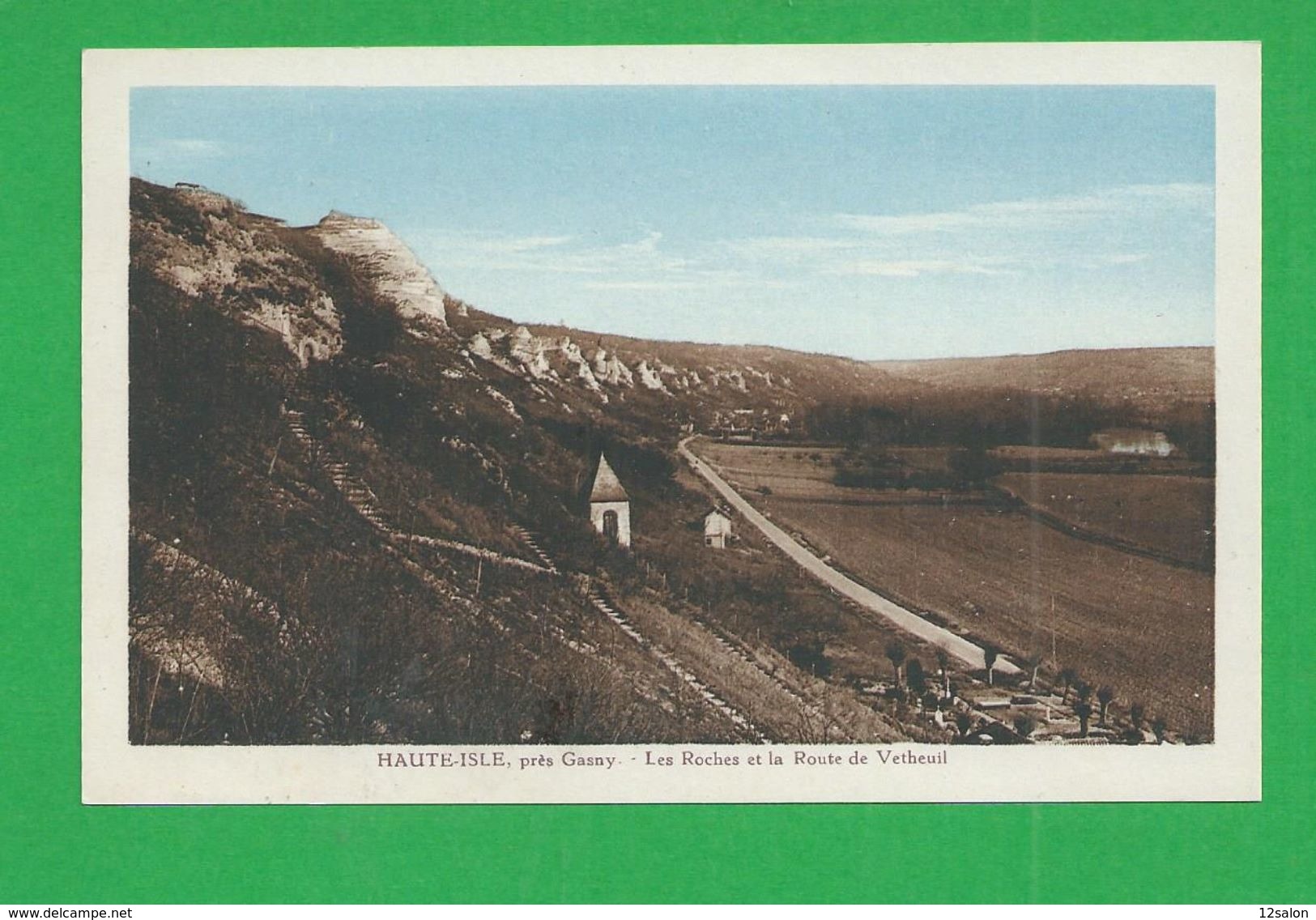 Carte Postales  1 HAUTES ISLE Pres De Gasny Les Rochers De La Route De Vetheuil - Autres & Non Classés