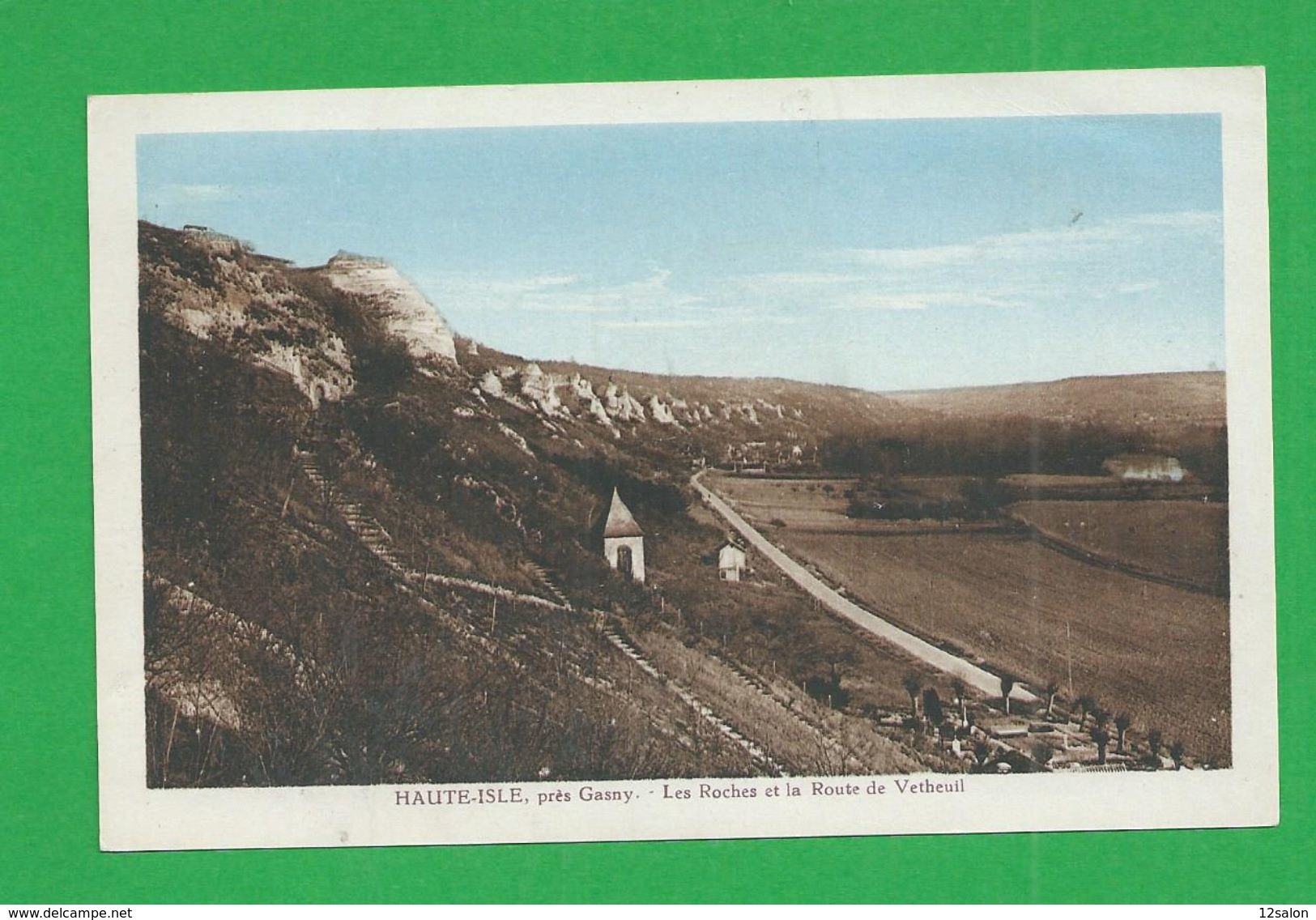 Carte Postales  2 HAUTES ISLE Pres De Gasny Les Rochers De La Route De Vetheuil - Autres & Non Classés