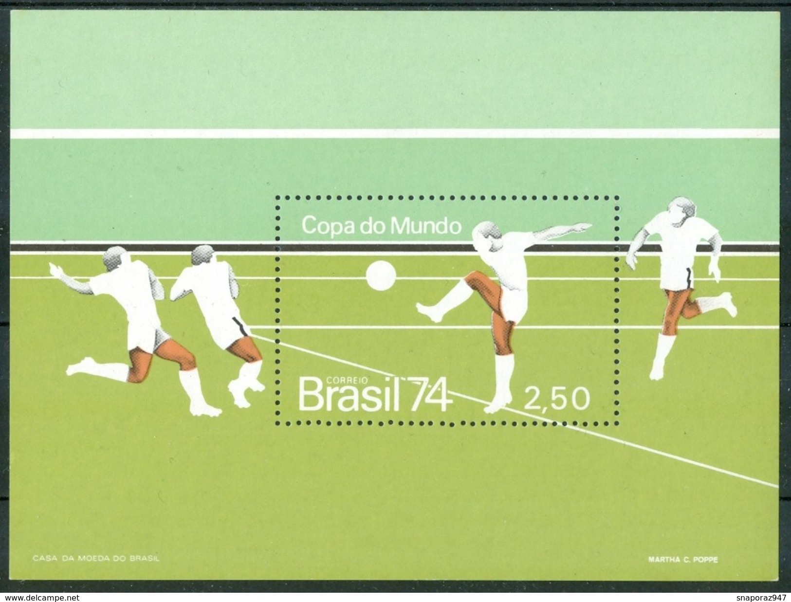 1974 Brasile "Munich 74" Coppa Del Mondo World Cup Coupe Du Monde Calcio Football  MNH** Zz33 - 1974 – West-Duitsland